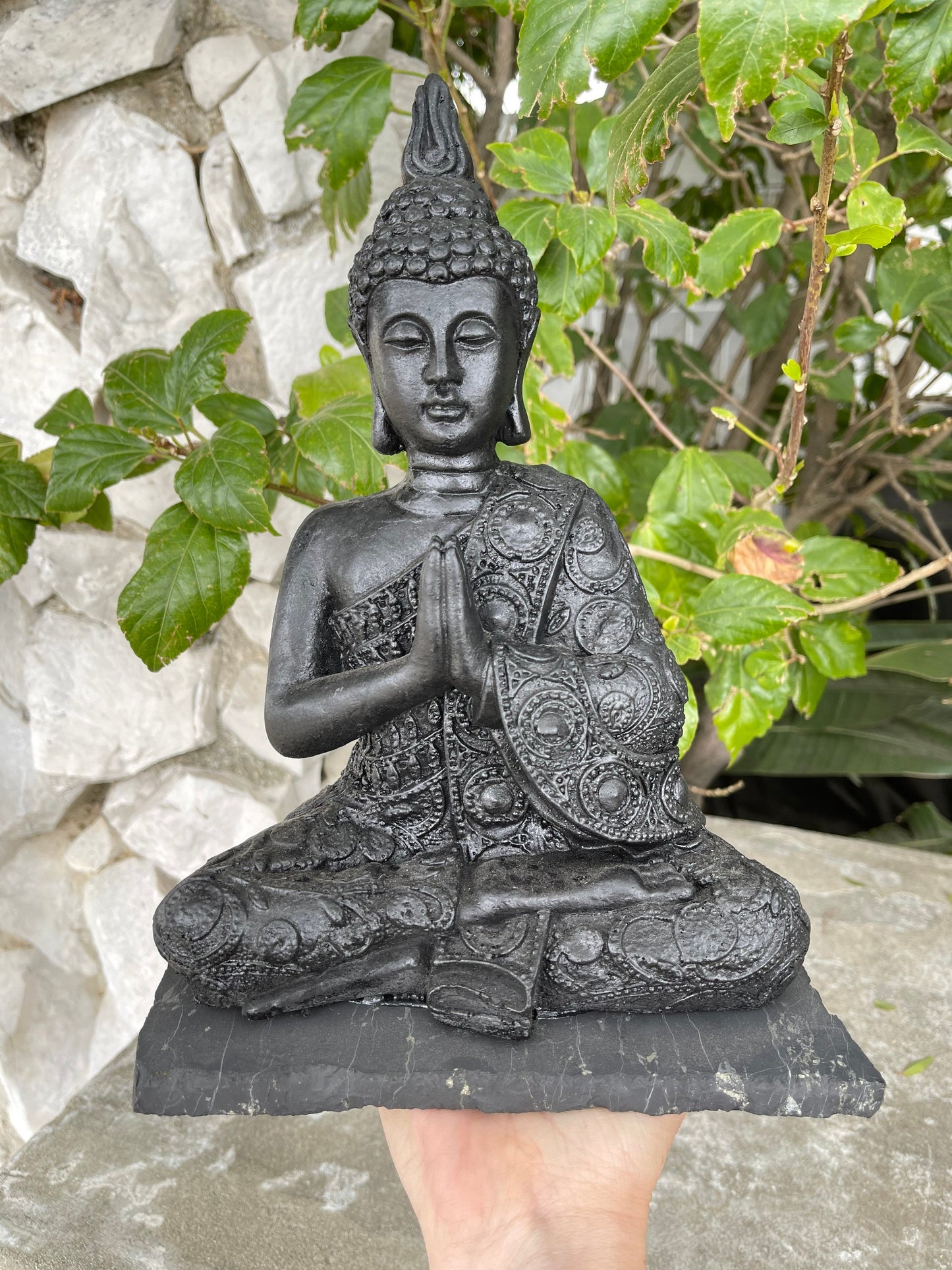 XL Shungite Buddha, Zen Home Decor, Coffee Table Decor, Home Accessories, Buddha Decor, Sacred Space, Meditation, EMF Protection