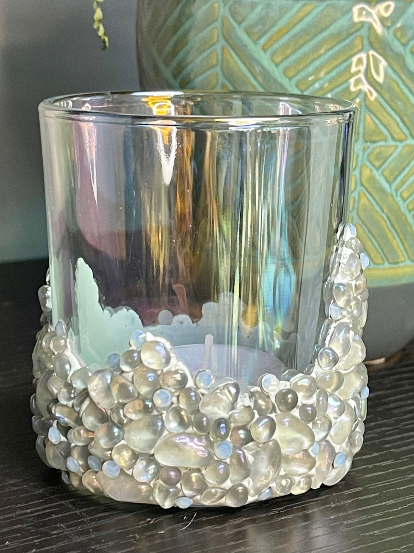 Angel Aura Votive Holder, Aura Quartz Candle Holder, Aura Glass, Luxe Accessories, Home Decor, Quartz, Swarovski Crystals, Crystal Art