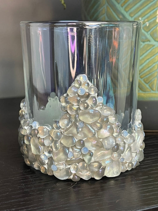 Angel Aura Votive Holder, Aura Quartz Candle Holder, Aura Glass,  Luxe Accessories, Home Decor, Quartz, Swarovski Crystals, Crystal Art