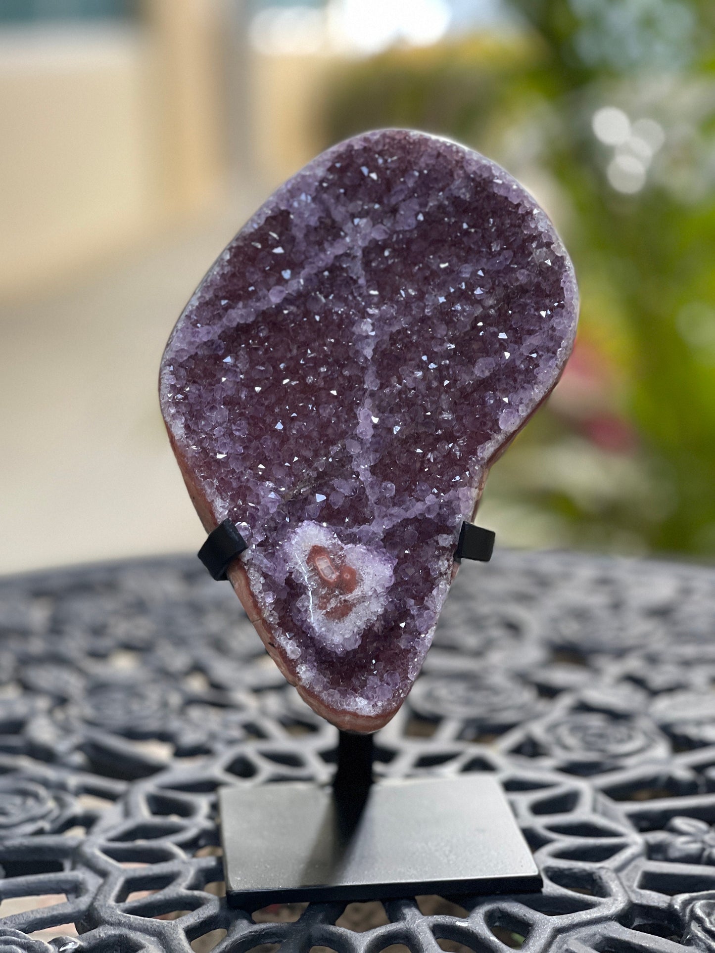 Amethyst Freeform on Stand, AAA Amethyst, Amethyst Stalactite, Statement Crystals, Home Decor, Crystals, Meditation, Black Friday Sale