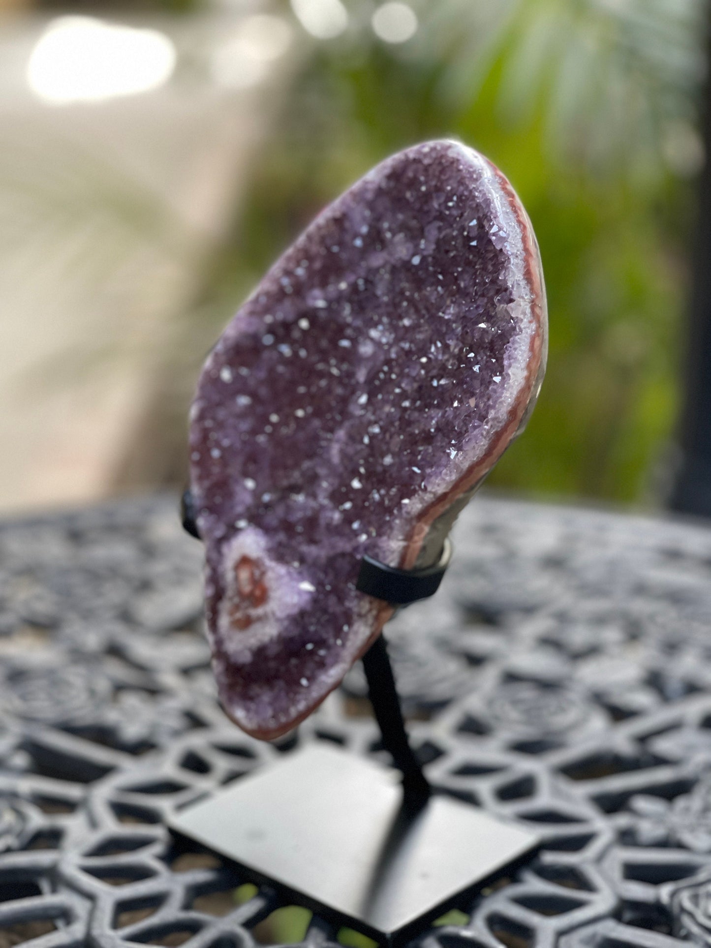 Amethyst Freeform on Stand, AAA Amethyst, Amethyst Stalactite, Statement Crystals, Home Decor, Crystals, Meditation, Black Friday Sale
