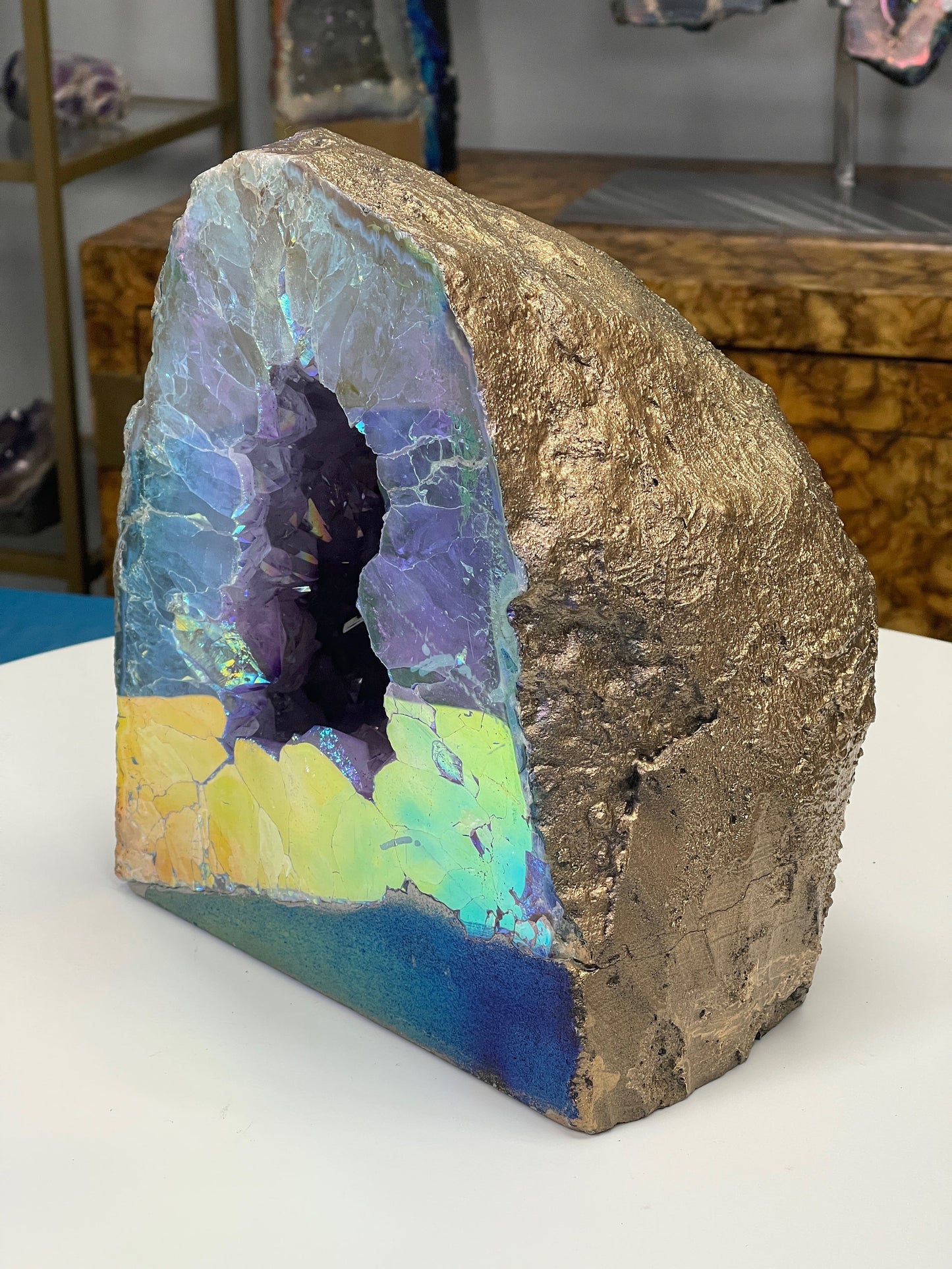 Custom Angel Aura Cathedral, Luxury Decor, Amethyst Cathedral, Rare High Quality Aura Crystals,Home Decor, Statement Crystals, Rainbow Aura