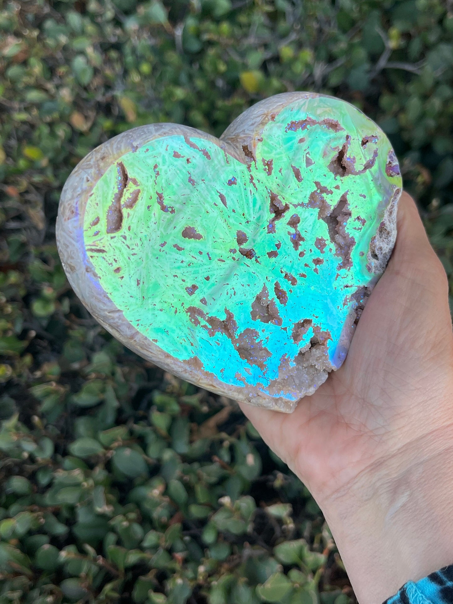 Aura Pink Amethyst Heart, Angel Aura Hearts, Aura Crystals, Crystal Accessories, Home Decor, Pink Crystals, Gifts for Heart lovers