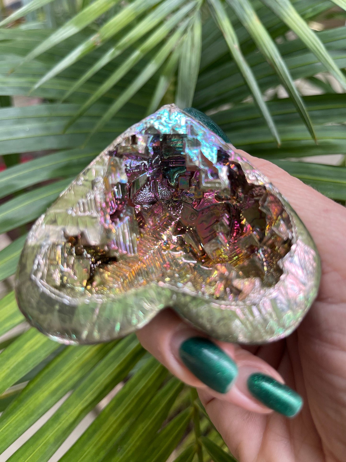Bismuth Heart, Gifts for Her, Metal Heart, Bismuth Shapes, Home Decor, Crystal Hearts, Heart Decor