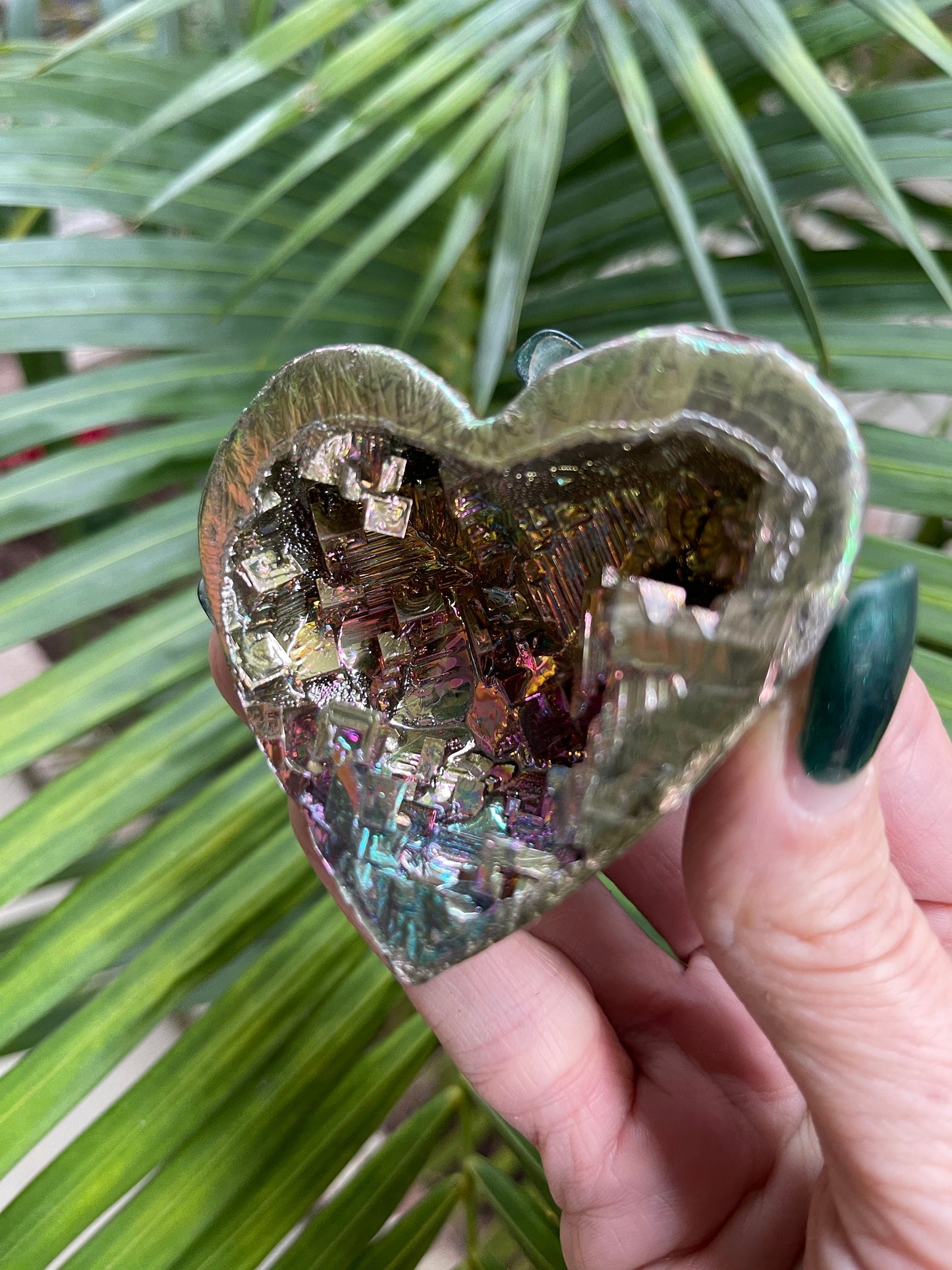 Bismuth Heart, Gifts for Her, Metal Heart, Bismuth Shapes, Home Decor, Crystal Hearts, Heart Decor