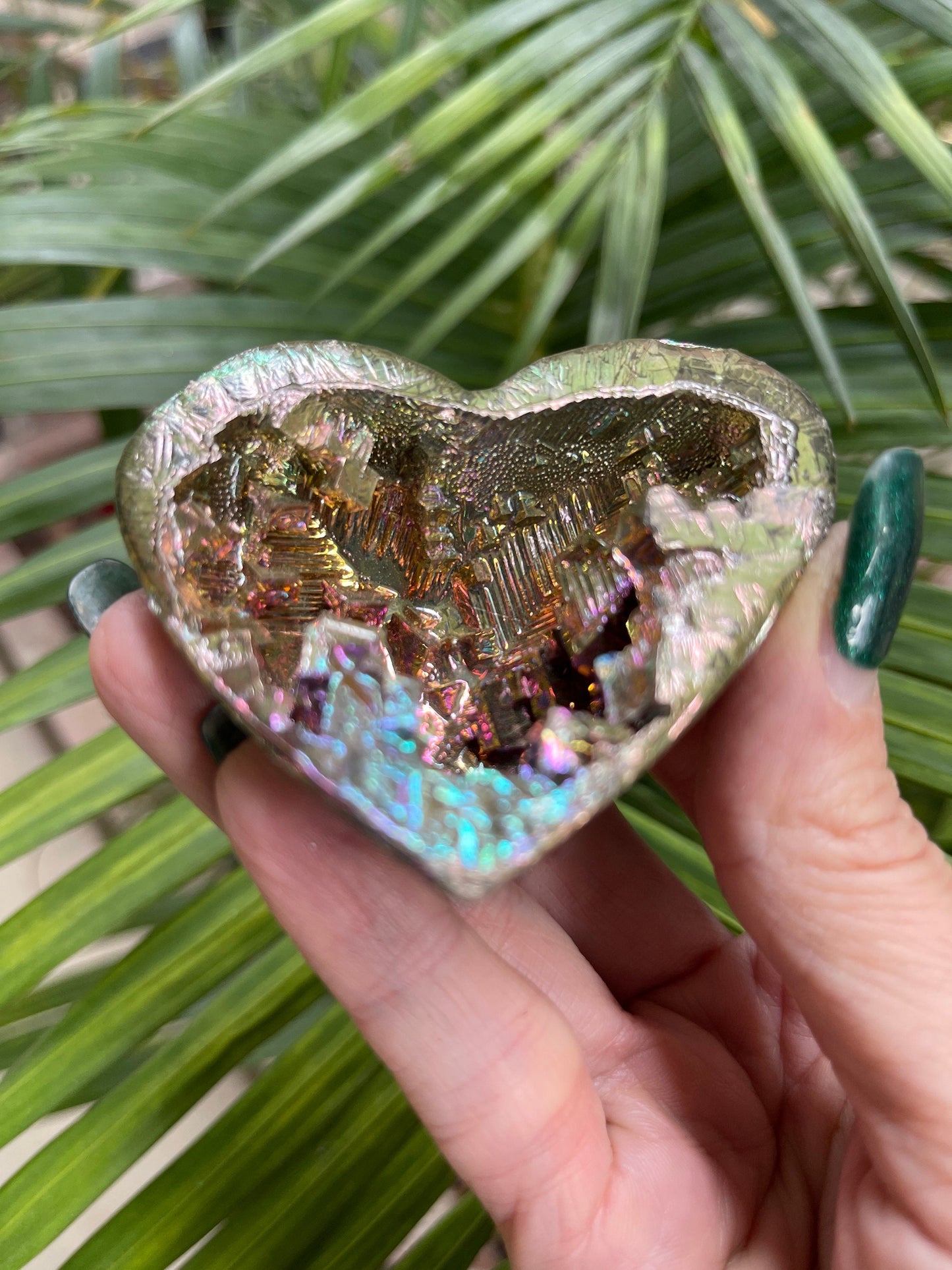 Bismuth Heart, Gifts for Her, Metal Heart, Bismuth Shapes, Home Decor, Crystal Hearts, Heart Decor