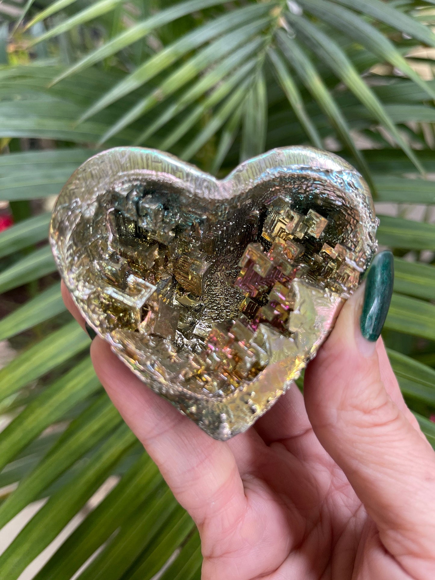 Bismuth Hearts, Metal Heart, Bismuth Shapes, Home Decor, Iridescent Hearts, Heart Decor