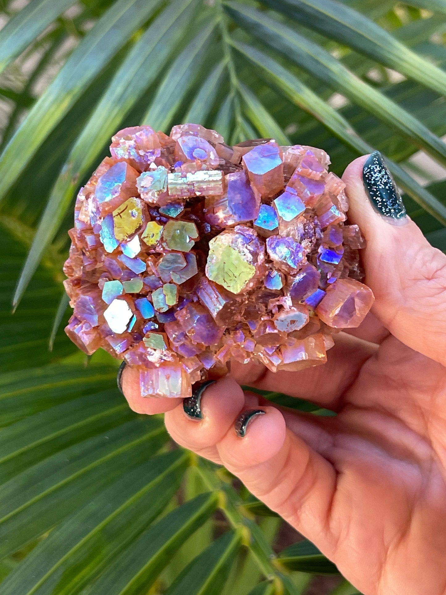 Large Angel Aura Aragonite Star Cluster, Aura Crystals, Aura Quartz, Rainbow Aura, Spiritual Tools, Rocks and Geodes,Home Decor, Custom Aura