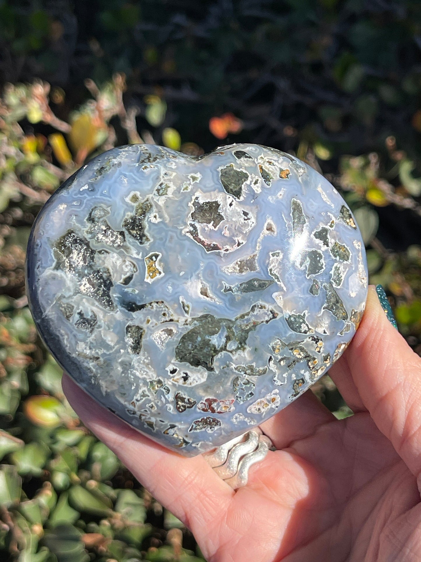 Cosmic Jasper Heart, Cosmic Jasper Carvings, Heart Crystals, Home Decor, Ocean Jasper, Home Accessories, Gifts for Crystal Lovers