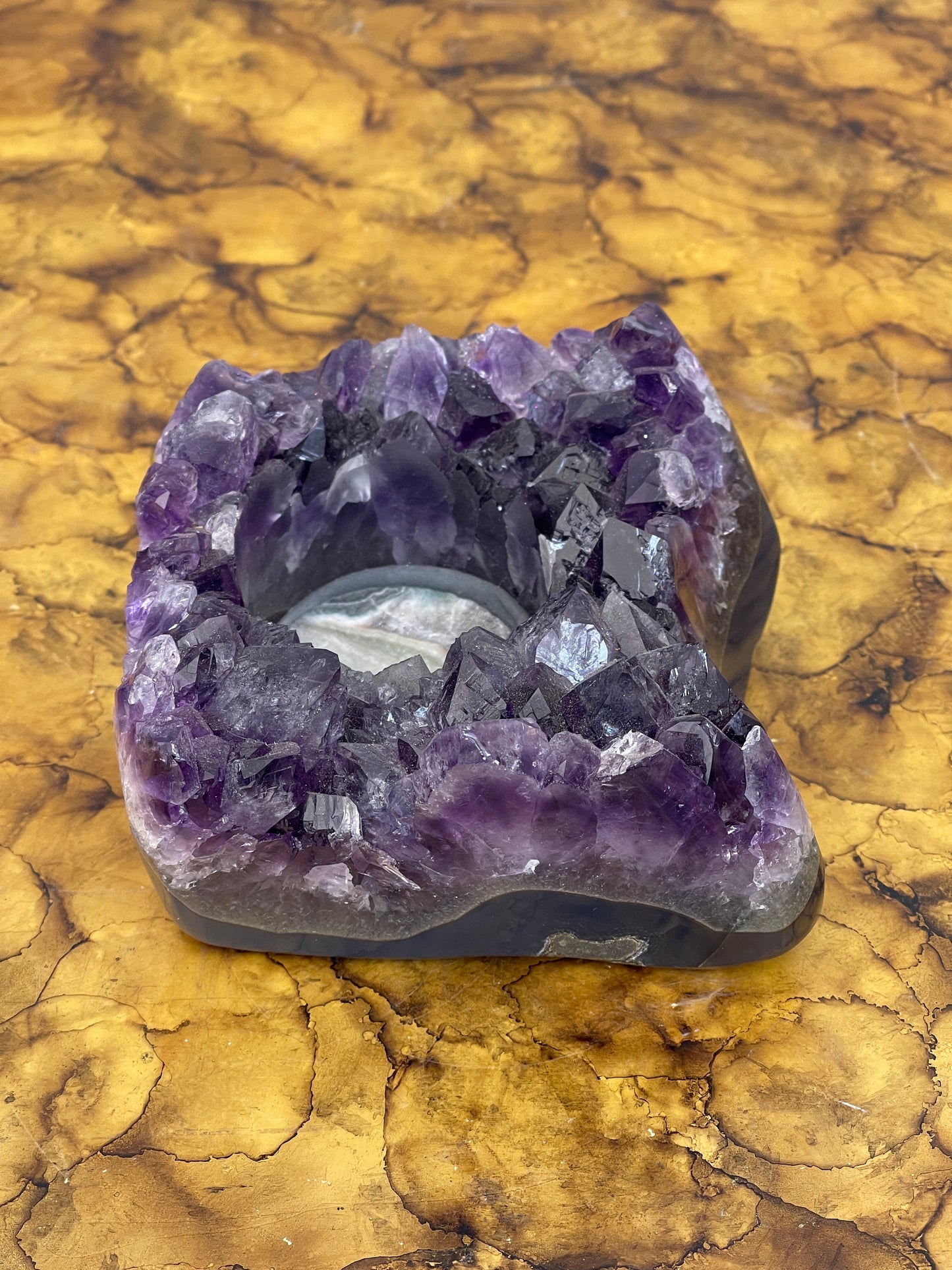 Large Amethyst Candleholder, Amethyst Votive Holder, Air Plant, Home Accessories, Home Decor, Amethyst, Reiki, Meditation tools