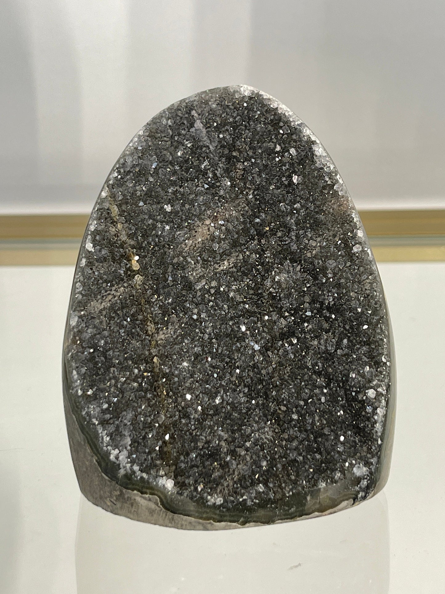 Black Galaxy Amethyst Cutbase, Black Druzy Crystals, Home Accessories, Home Decor, Crystals, Crystal Shop