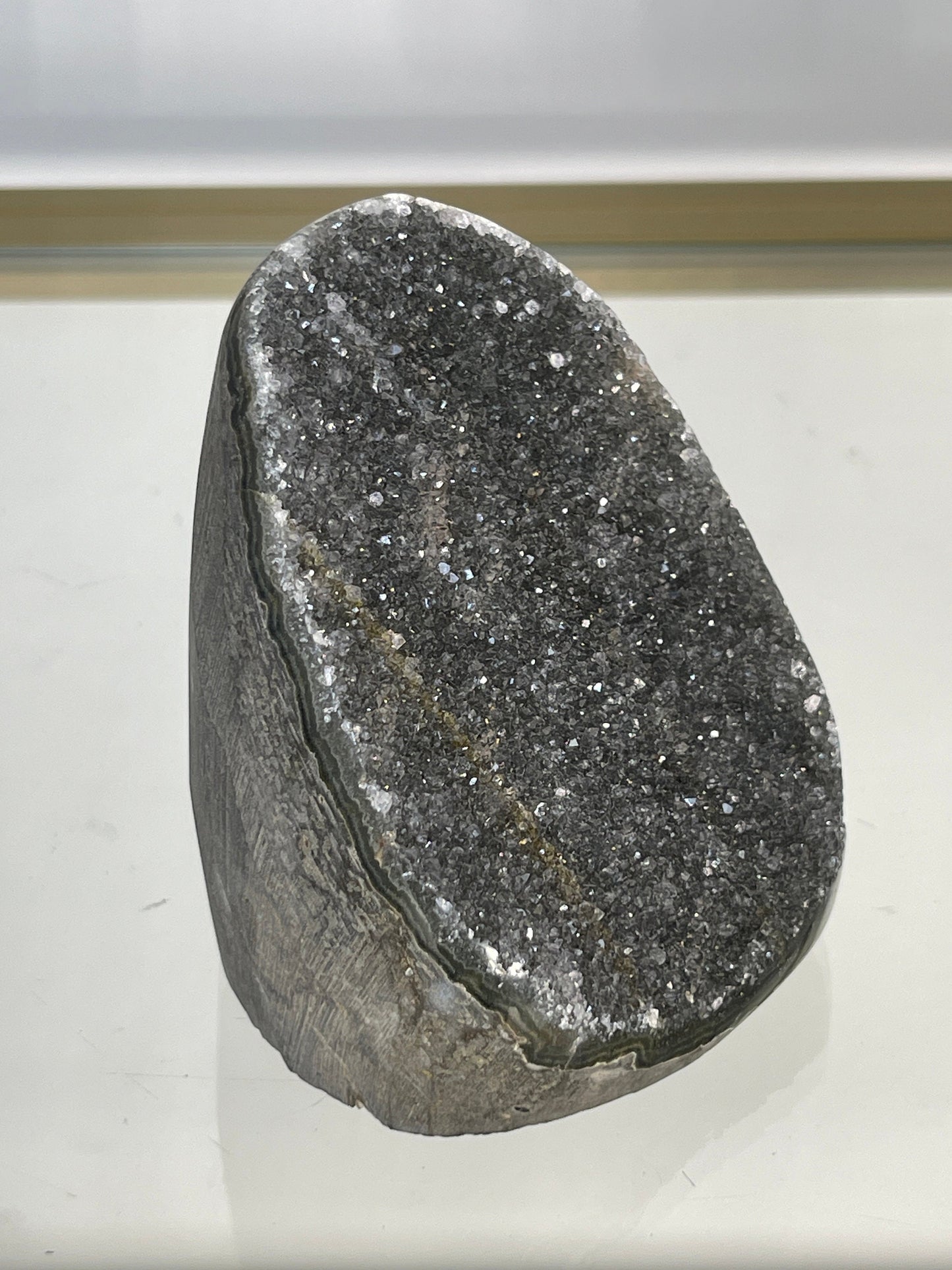 Black Galaxy Amethyst Cutbase, Black Druzy Crystals, Home Accessories, Home Decor, Crystals, Crystal Shop