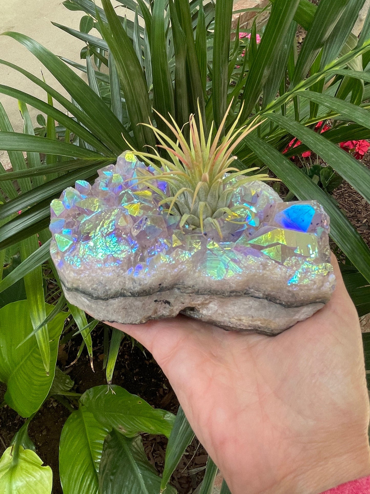 Angel Aura Amethyst Air Plant Holder, Aura Crystals, Amethyst Sphere holder, Aura Candle Holder, Home Decor, Home Accessories,
