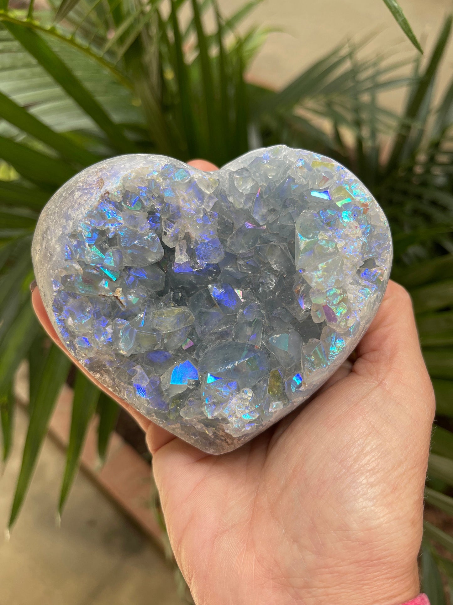 Angel Aura Celestite Heart, Celestine, Angels, Aura Hearts, Aura Crystals, Home Decor, Home Accessories, Chakras, Reiki Meditation Tools