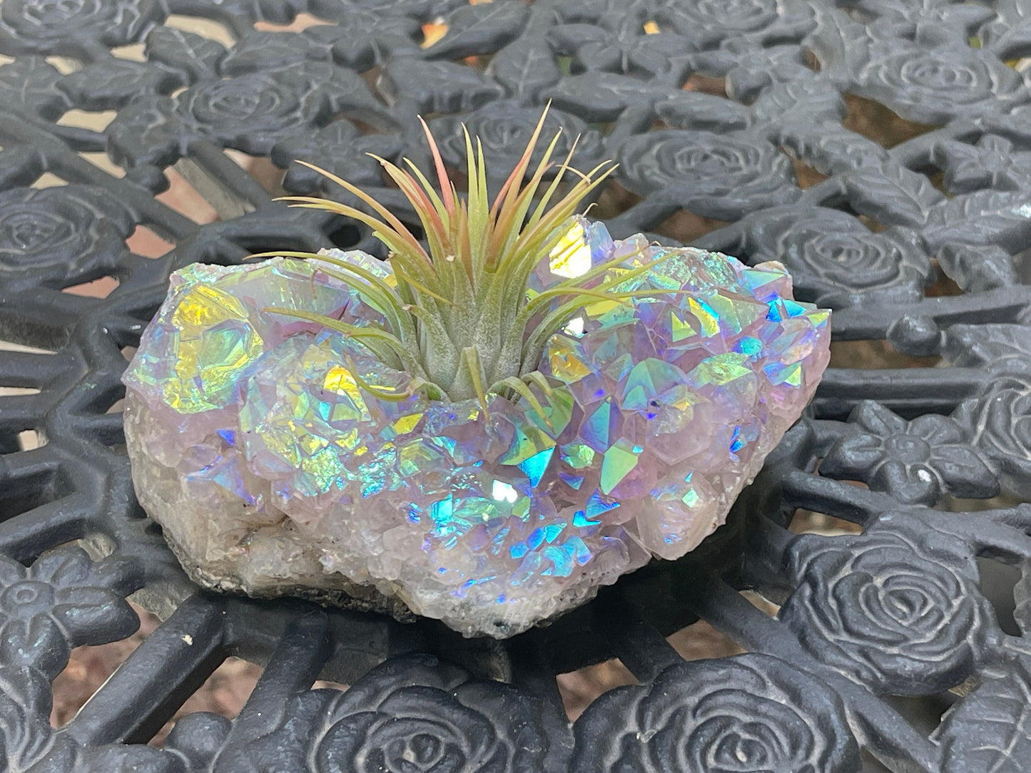 Angel Aura Amethyst Air Plant Holder, Aura Crystals, Amethyst Sphere holder, Aura Candle Holder, Home Decor, Home Accessories,