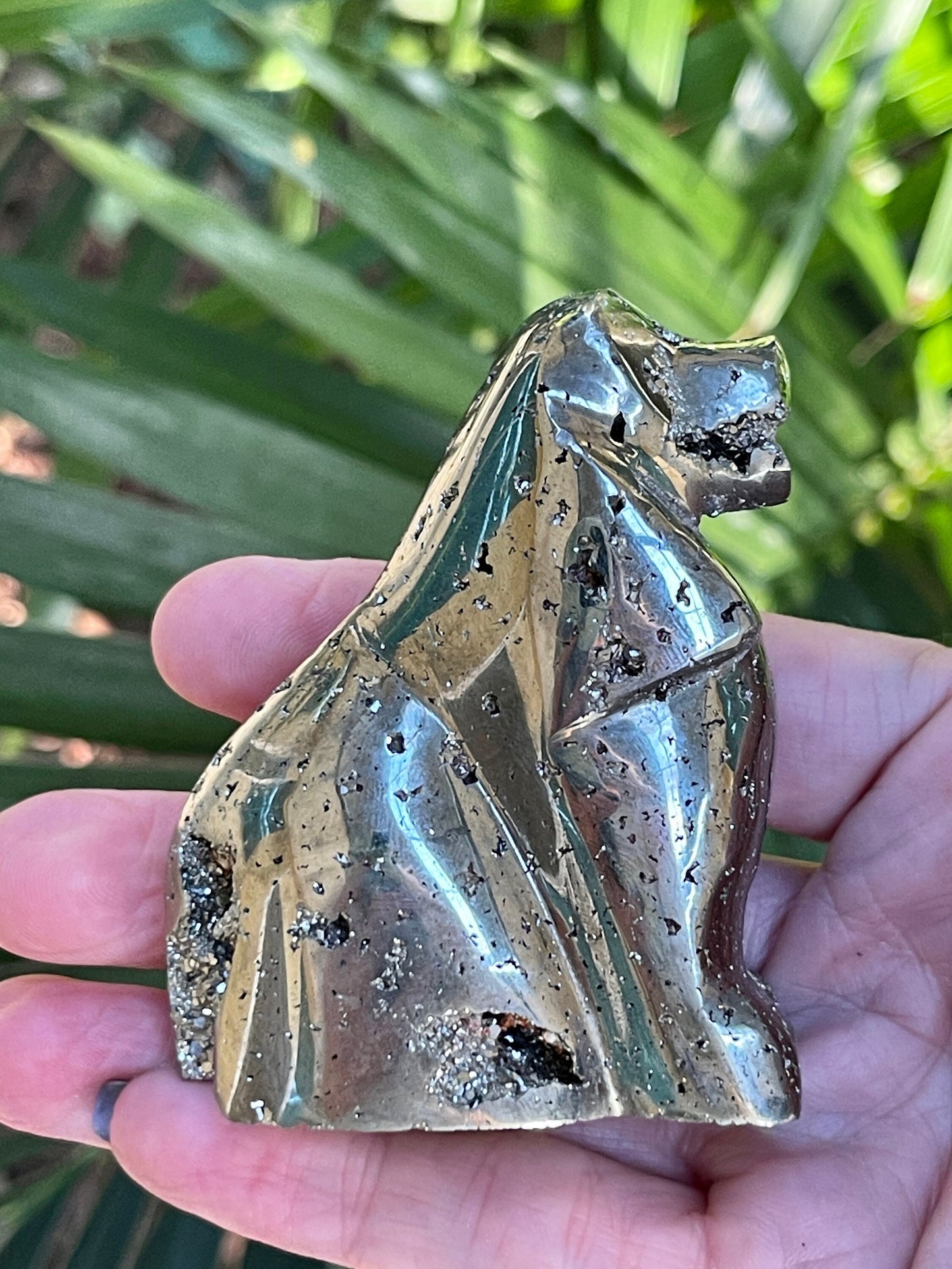 Pyrite Dog, Pyrite Carvings, Gifts for Dog Lovers, Home Decor, Dog Carvings, Crystal Dogs, Dog Decor