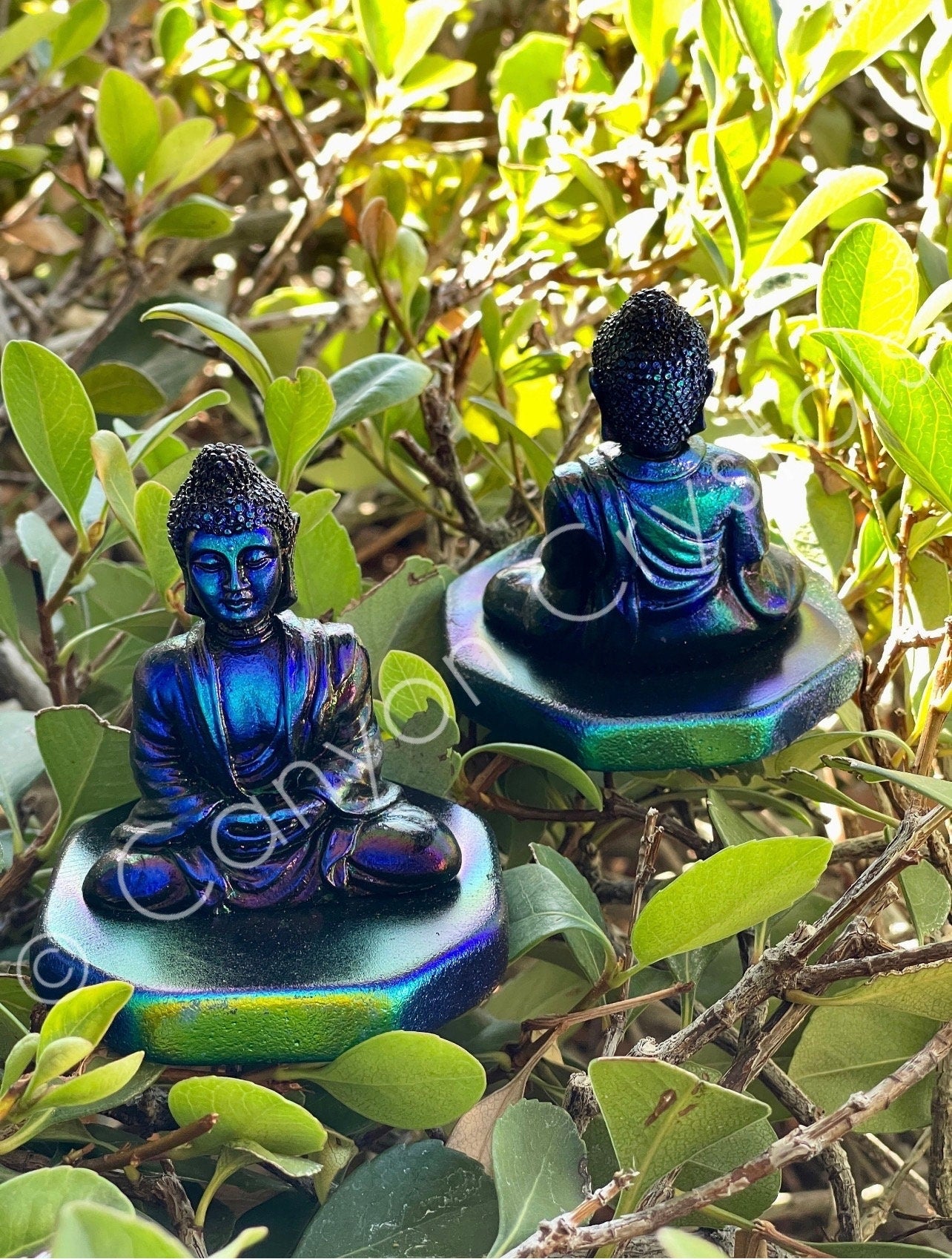 Angel Aura Shungite Buddha - Healing Crystal Figurine for Zen Home Decor