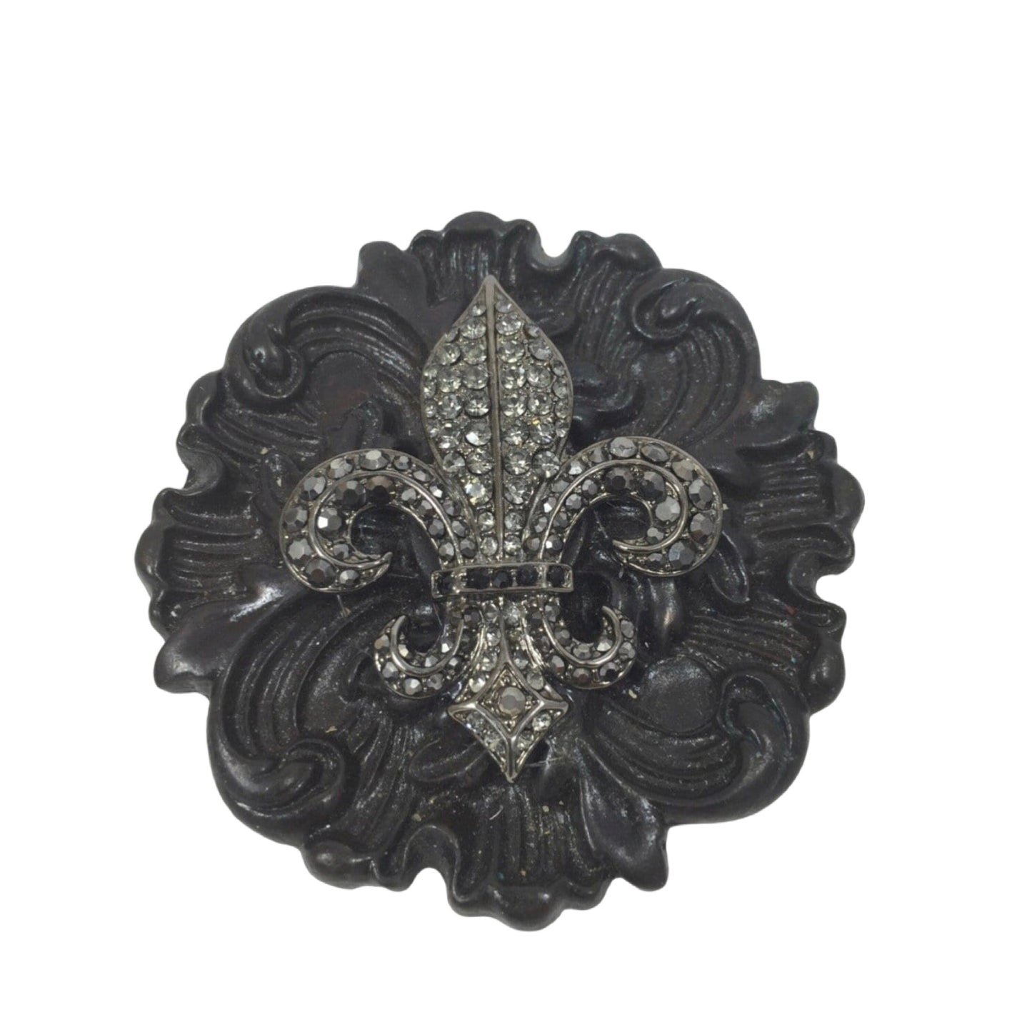 Crystal Fluer de Lis Belt Buckle, Unique Belts, Gemstone Belts, Designer Belts, Leather Belts, Snap Belts, Crystal Accessories