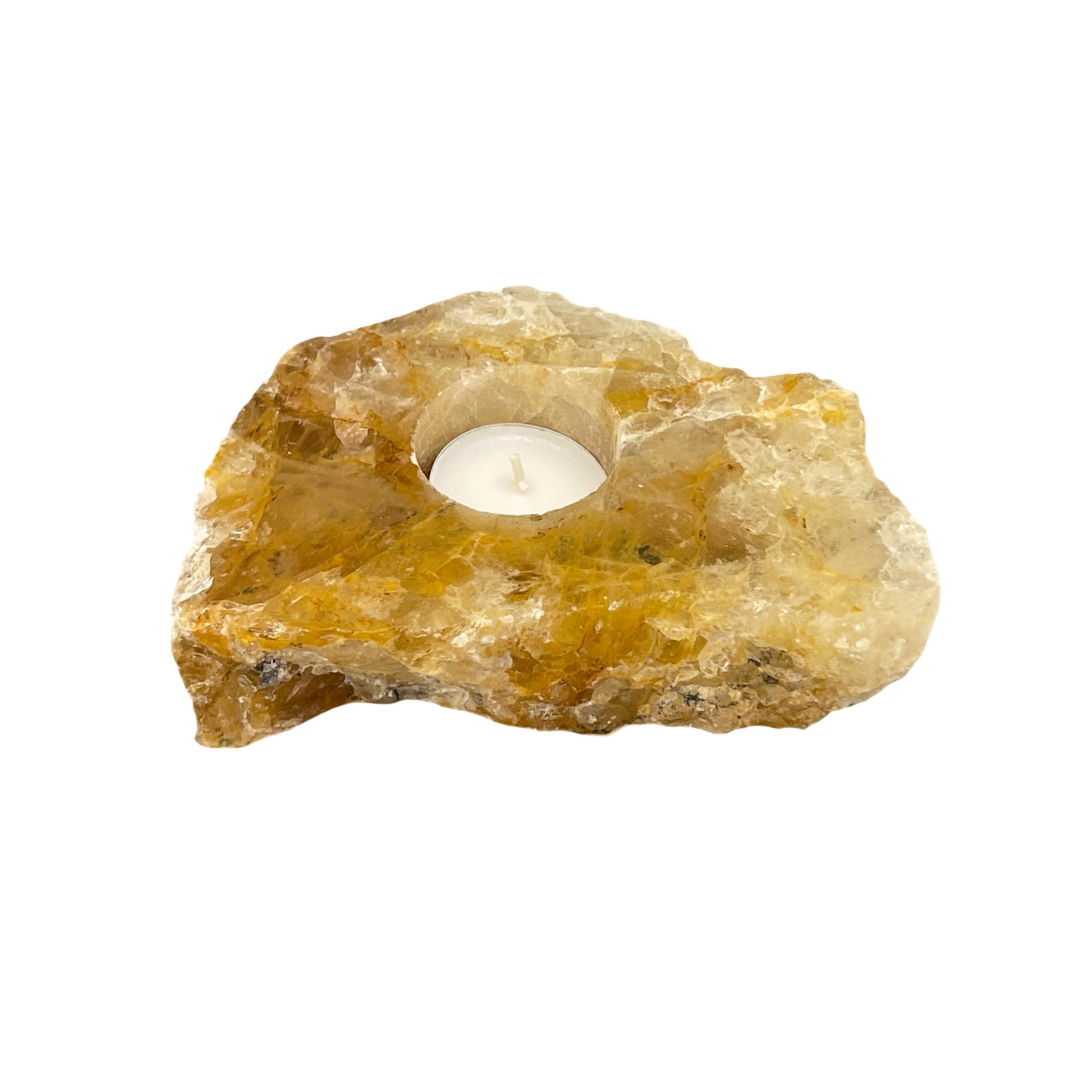 Golden Healer Candle Holder, Rose Quartz with Golden Healer Tea Light Holder, Golden Healer, Home Accessories, Home Decor, Crystal Candles