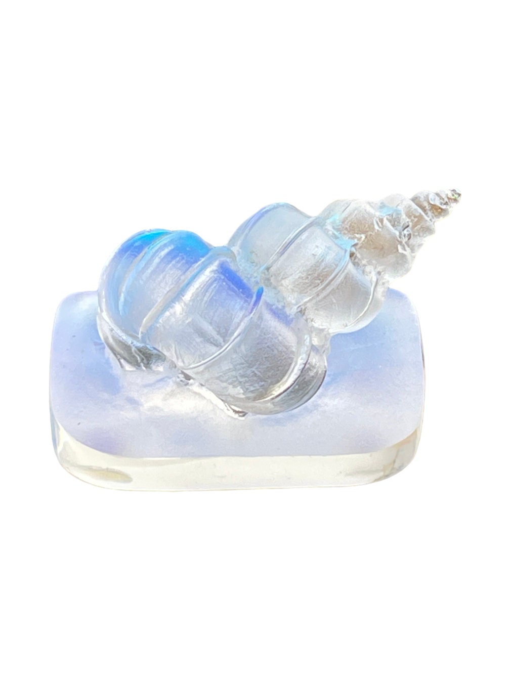 Custom Dichroic Glass Seashell, Aura Glass Seashell, Collectible Glass ,Glass Art, Iridescent Glass Figurines, Colorful Glass Shell