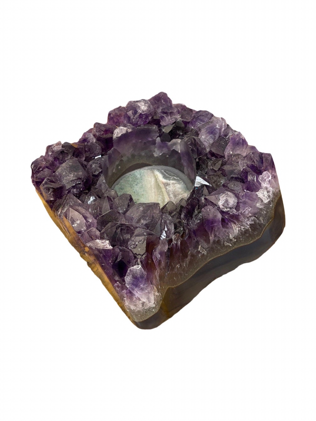 Large Amethyst Candleholder, Amethyst Votive Holder, Air Plant, Home Accessories, Home Decor, Amethyst, Reiki, Meditation tools