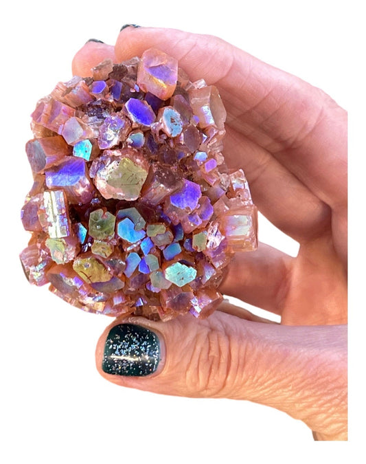Large Angel Aura Aragonite Star Cluster, Aura Crystals, Aura Quartz, Rainbow Aura, Spiritual Tools, Rocks and Geodes,Home Decor, Custom Aura