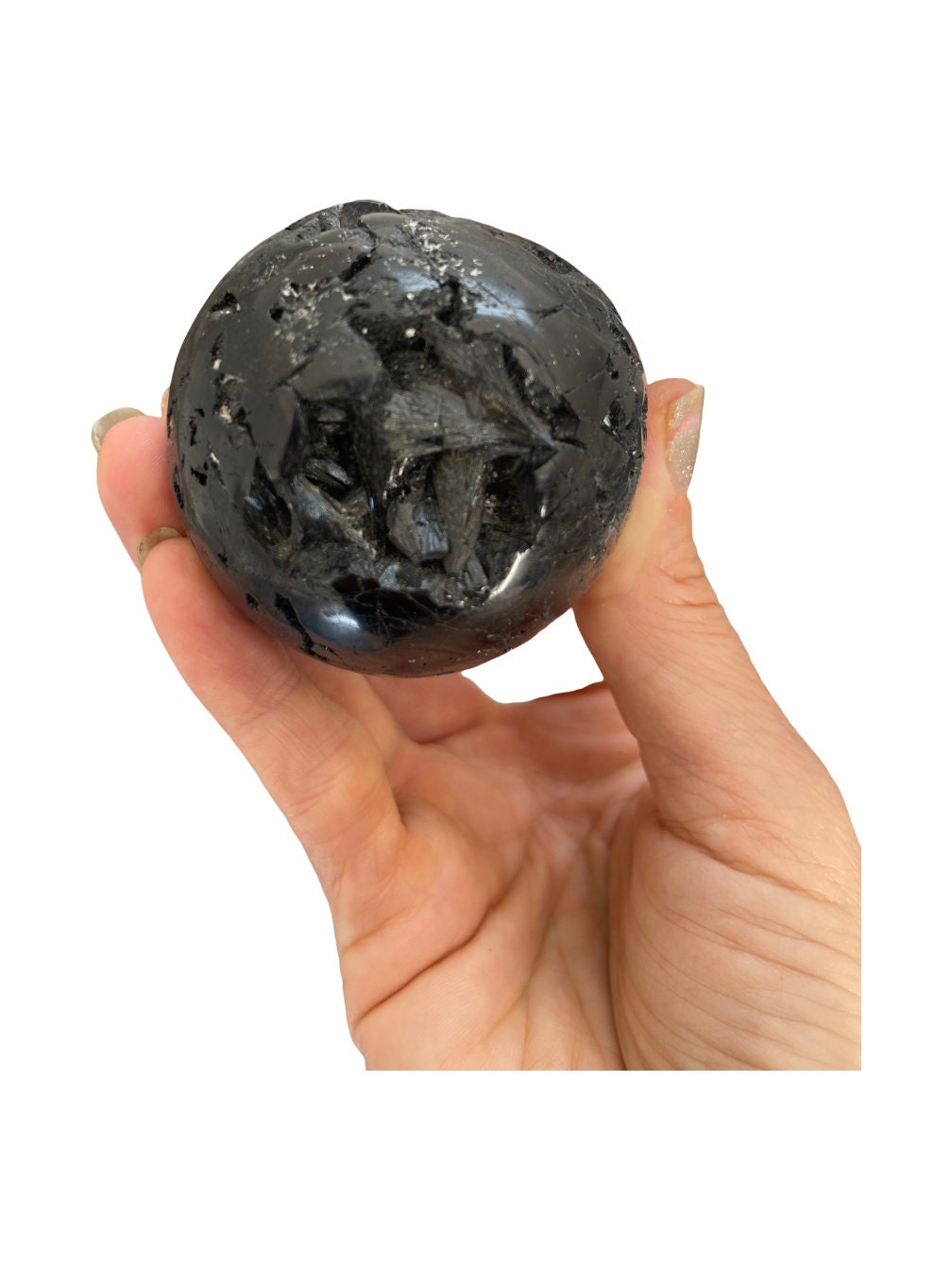 Black Tourmaline Sphere, Protection Stone, Spheres, Grounding Stone, Home Decor, Sacred Space, Altar Spiritual Tools, Rocks and Geodes