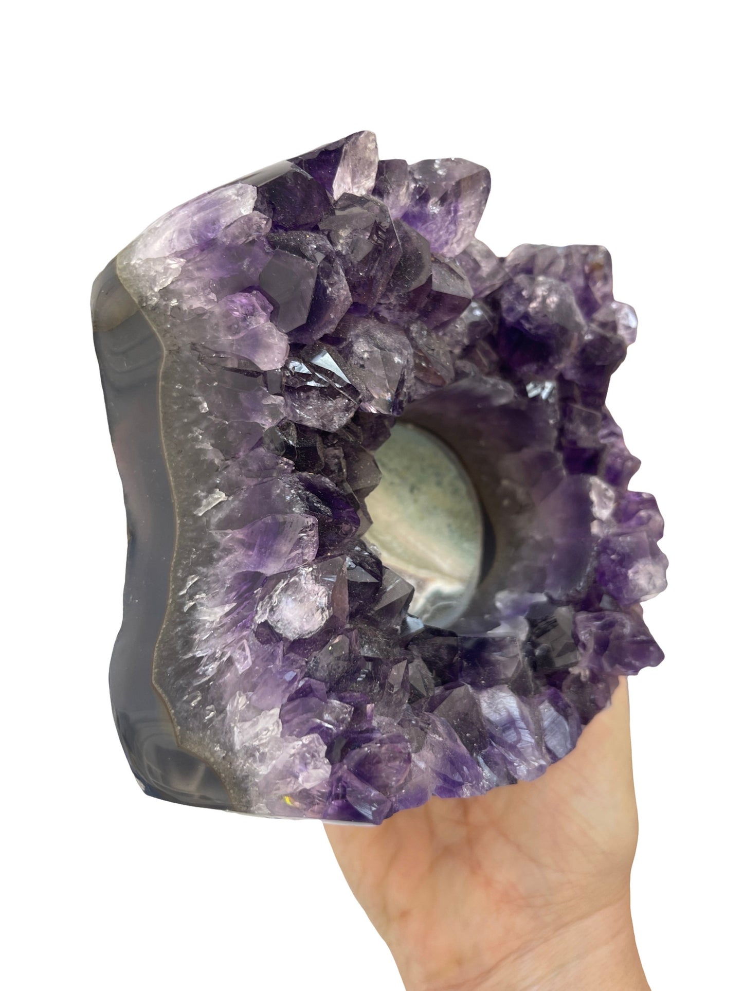 Large Amethyst Candleholder, Amethyst Votive Holder, Air Plant, Home Accessories, Home Decor, Amethyst, Reiki, Meditation tools