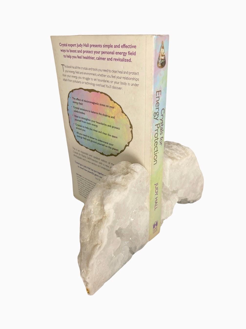 Quartz Bookends, Quartz Geode Home Decor, Quartz Crystal, Home Accessories, High Vibration, Library, Men's Gifts