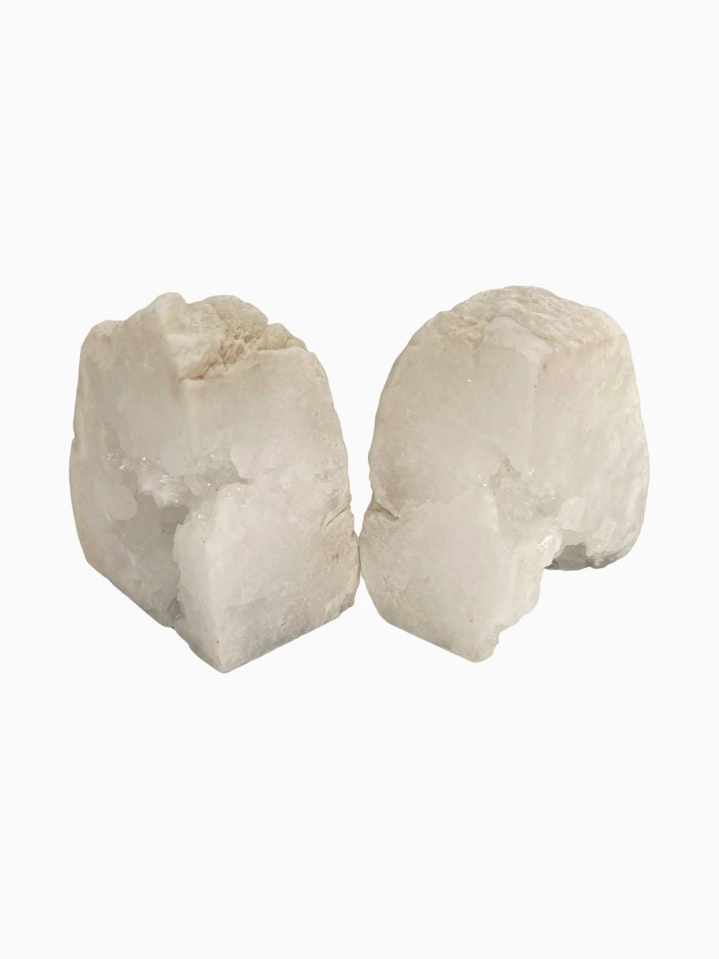 Quartz Bookends, Quartz Geode Home Decor, Quartz Crystal, Home Accessories, High Vibration, Library, Men's Gifts