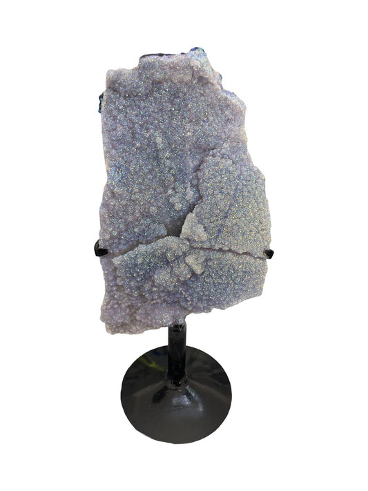XL Angel Aura Druzy Amethyst on Stand, Crystal Statement Piece,Luxury Decor, Aura Crystals, Aura Amethyst Statement Piece, Home Decor