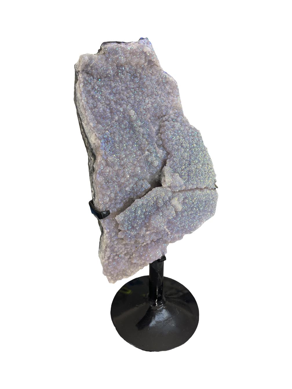 XL Angel Aura Druzy Amethyst on Stand, Crystal Statement Piece,Luxury Decor, Aura Crystals, Aura Amethyst Statement Piece, Home Decor