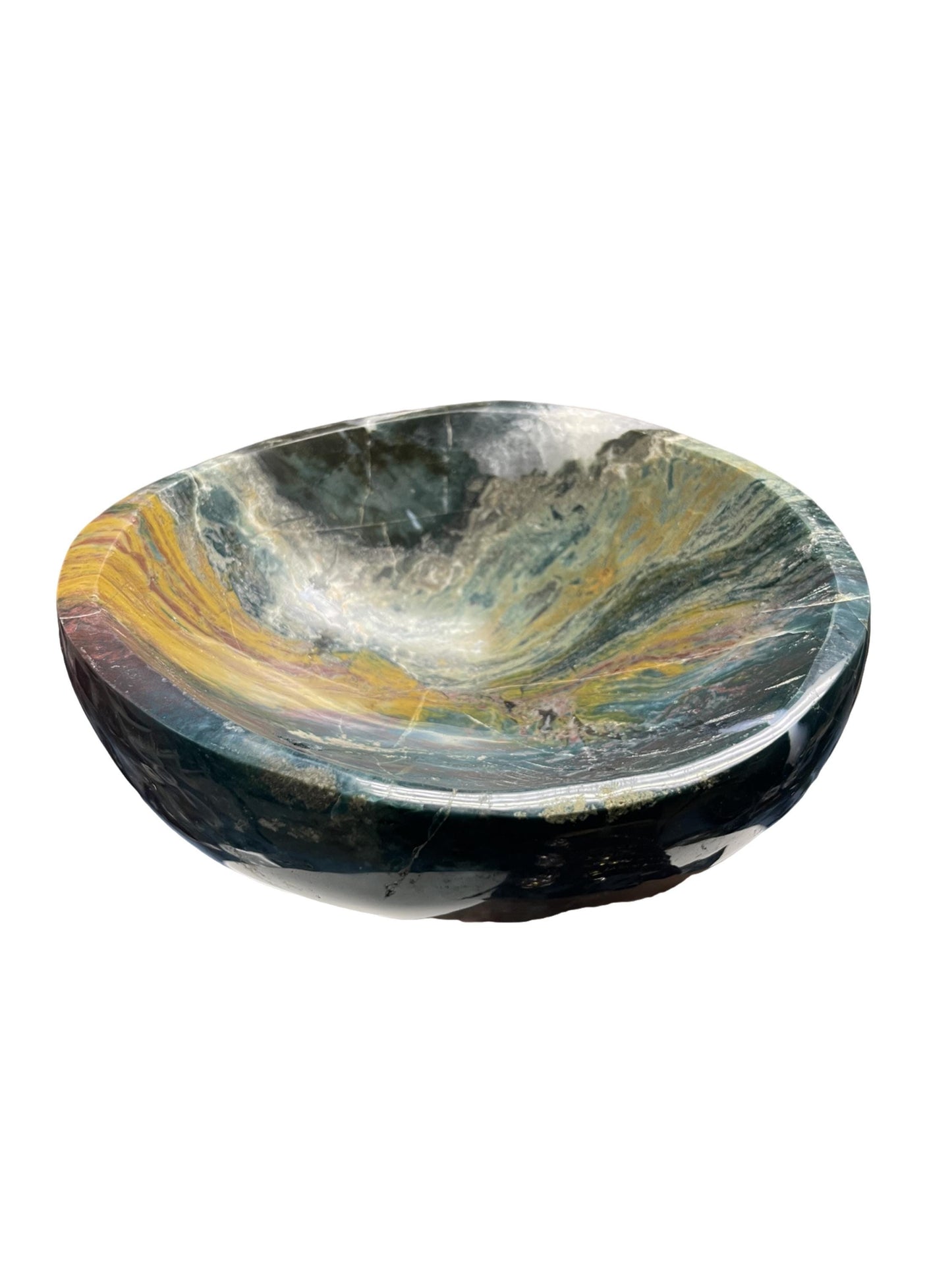Ocean Jasper Bowl, Home Decor, Ocean Jasper Statement Bowl, Crystal Bowl, Crystals for emotional healing, Trinket Dish, Home Accessories