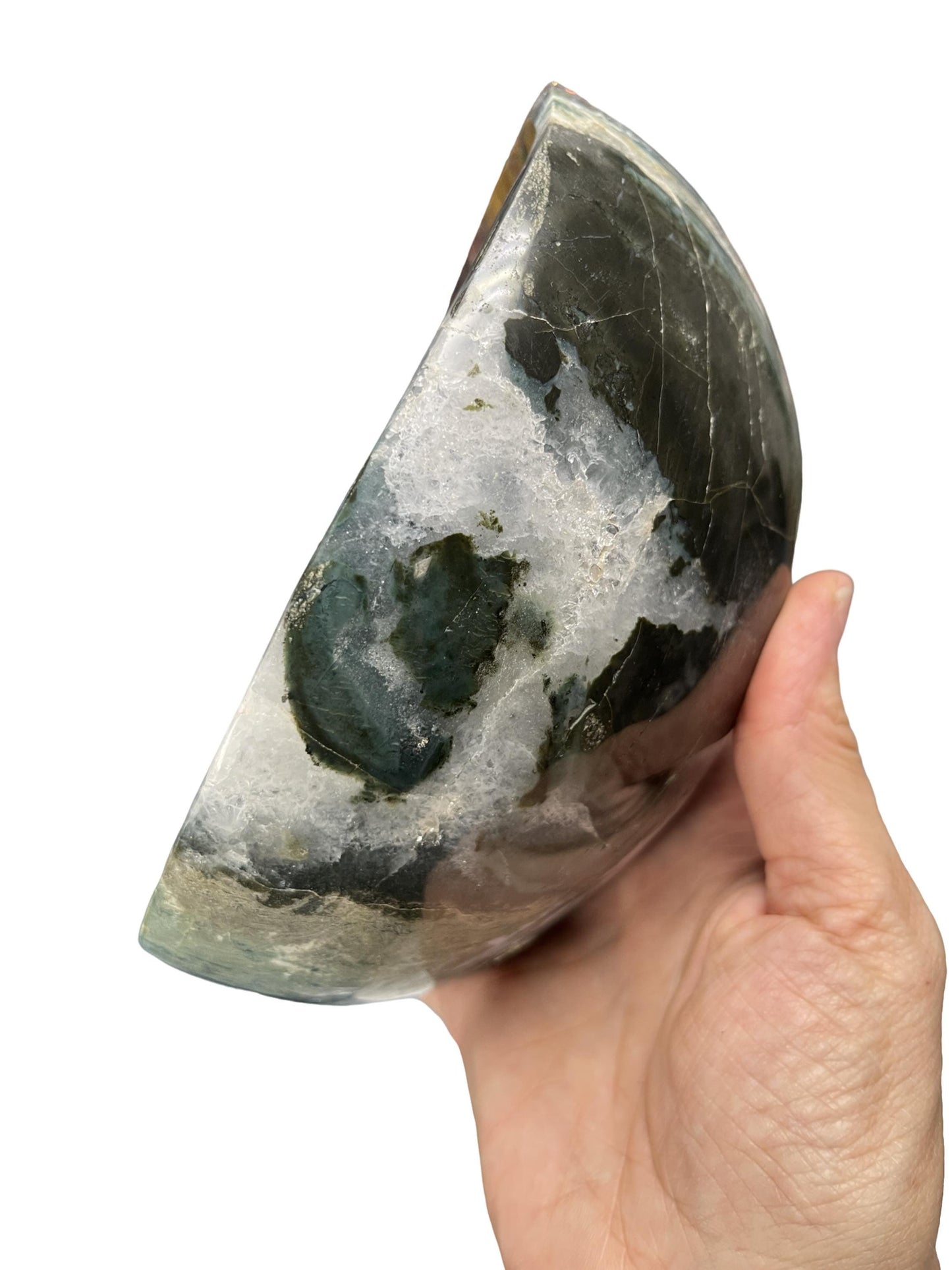 Ocean Jasper Bowl, Home Decor, Ocean Jasper Statement Bowl, Crystal Bowl, Crystals for emotional healing, Trinket Dish, Home Accessories