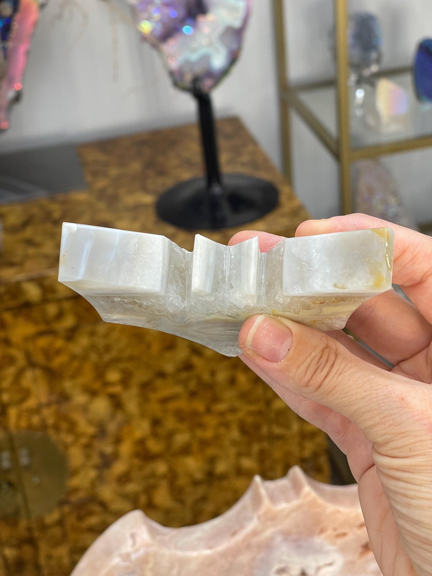 Halloween Crystal Carvings, Druzy Agate Bat Carvings, Crystal Bats, Witchy Home Decor,Druzy Crystals Spooky Season Halloween Decor