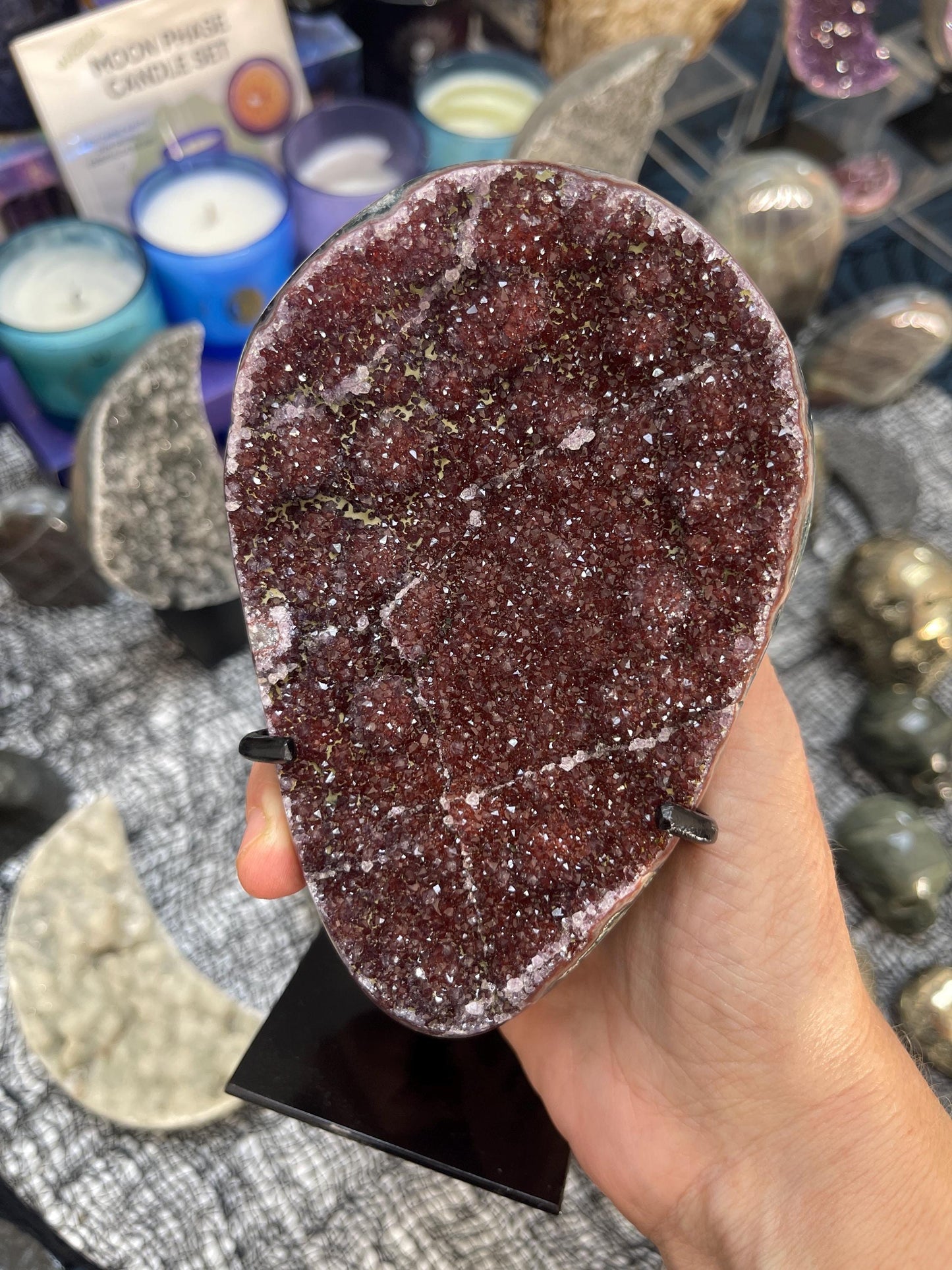 High Quality Amethyst Freeform on Stand, AAA Amethyst, Red Amethyst, Statement Crystals, Home Decor, Uruguay Amethyst, Druzy Amethyst