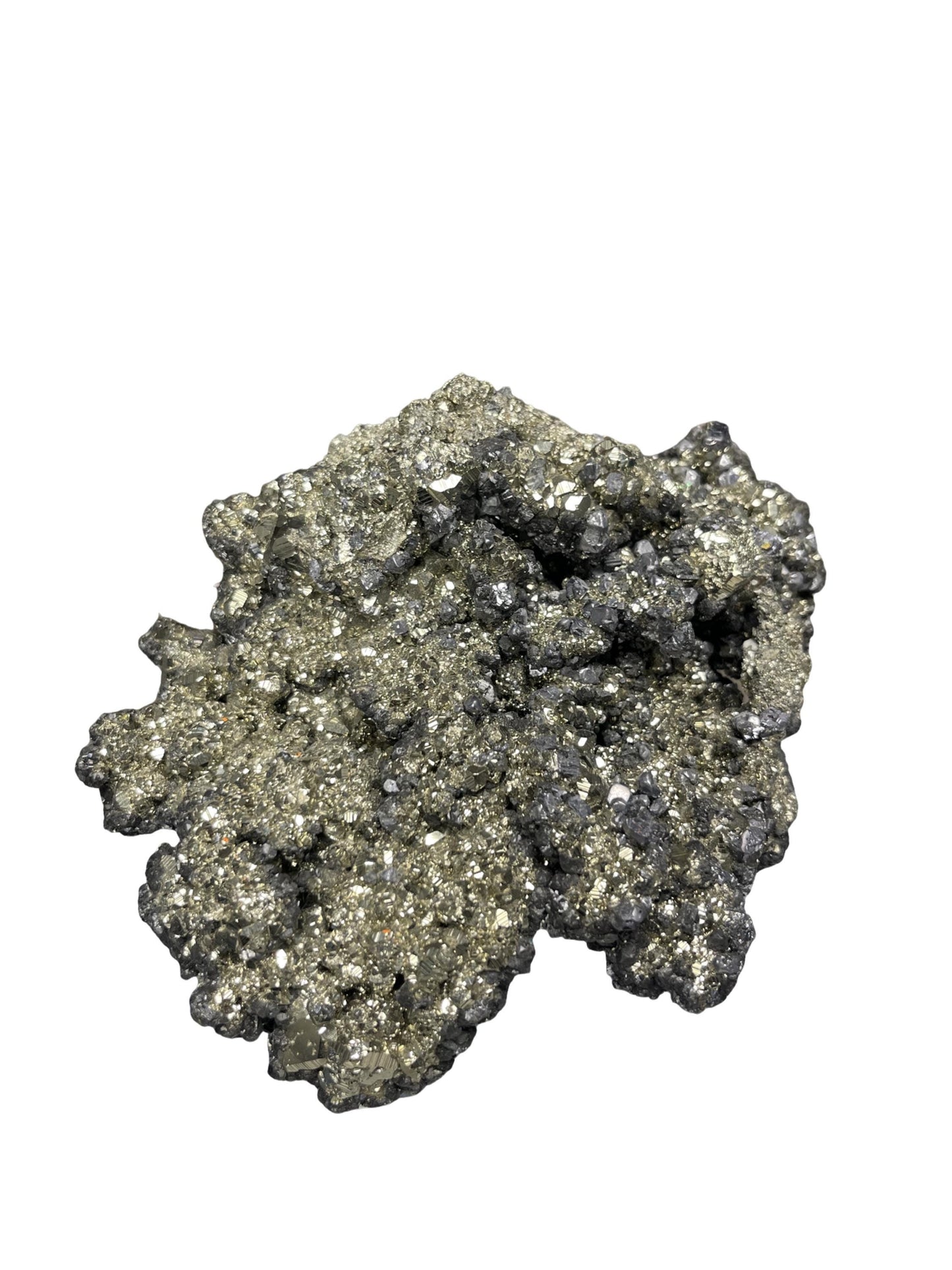 Large Pyrite Cluster with Galena, Crystals for Manifestation, Abundance, Protection,