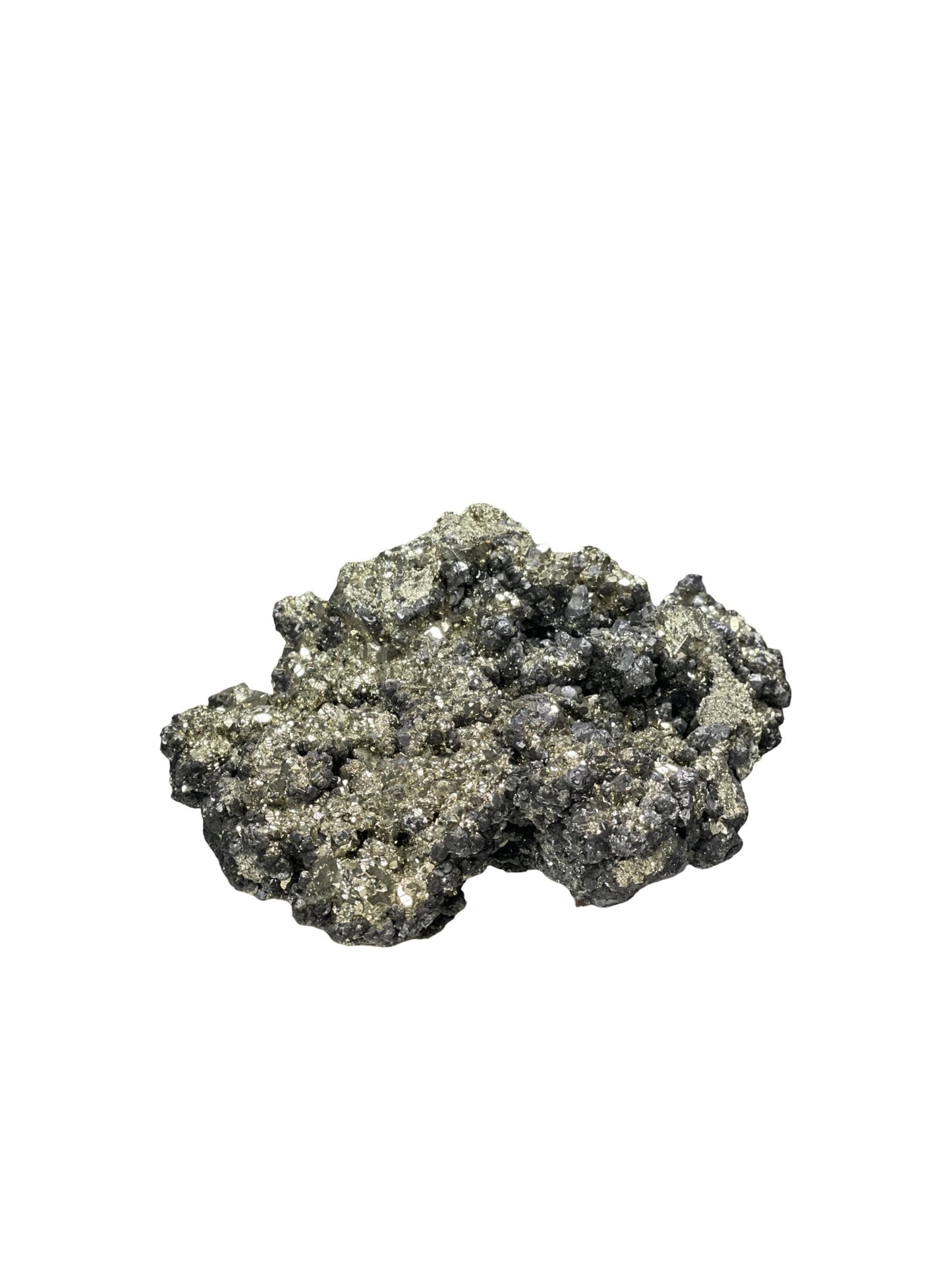 Large Pyrite Cluster with Galena, Crystals for Manifestation, Abundance, Protection,
