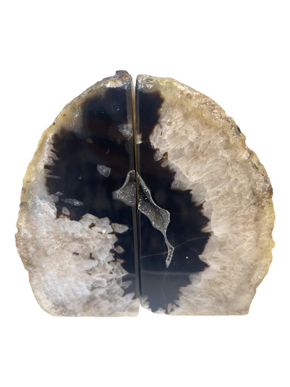 Natural Agate Bookends, Agate Druzy Crystal Display, Home Decor, Housewarming Gift for Him, Library Decor , Rocks and Geodes, Gemstone Decor