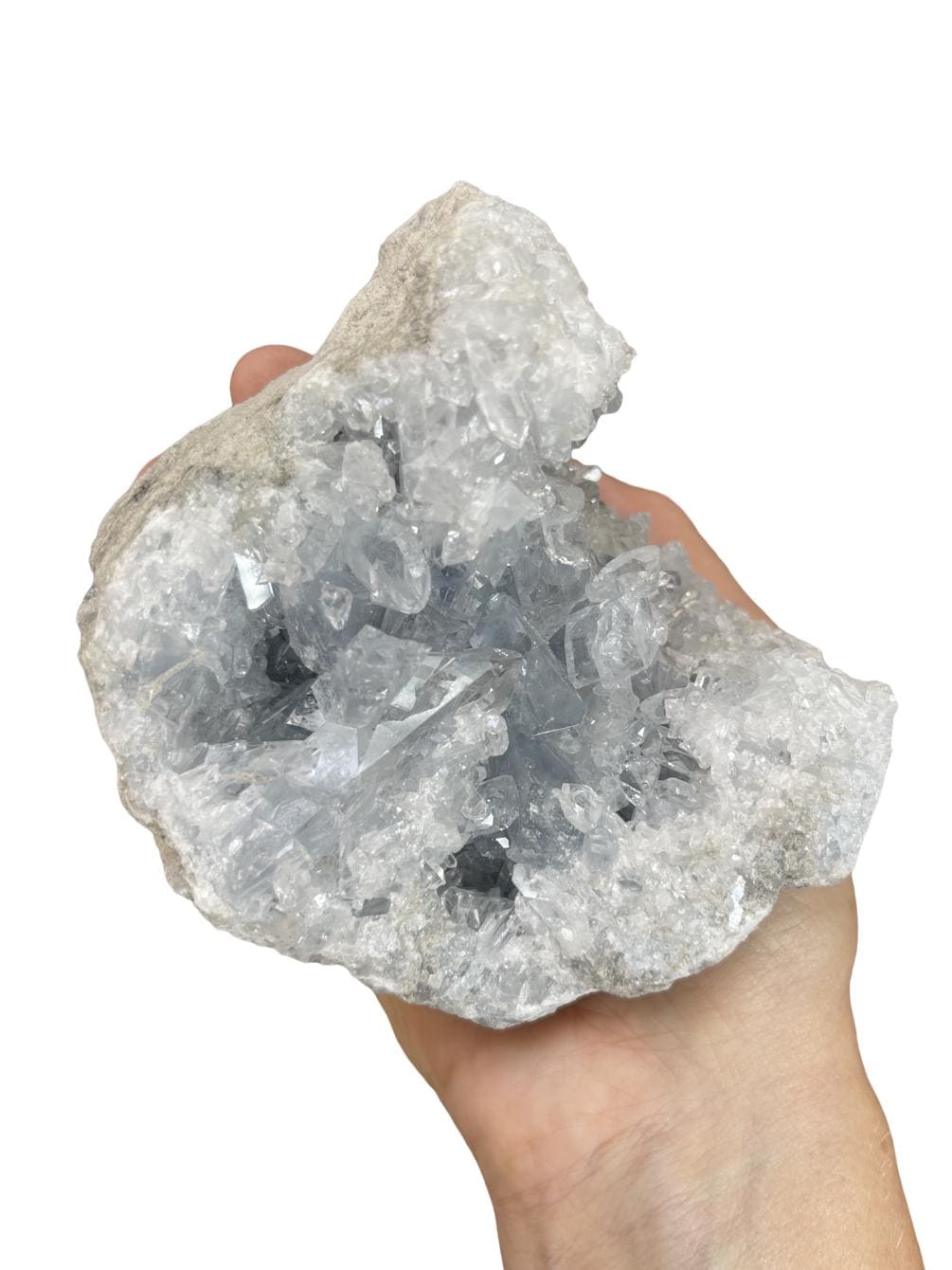 Celestite Geode, Celestine Crystal, Celestite Cluster, Home Decor, Angels, Feng Shui, Altar Decor, Meditation Crystals for Calm, Sleep