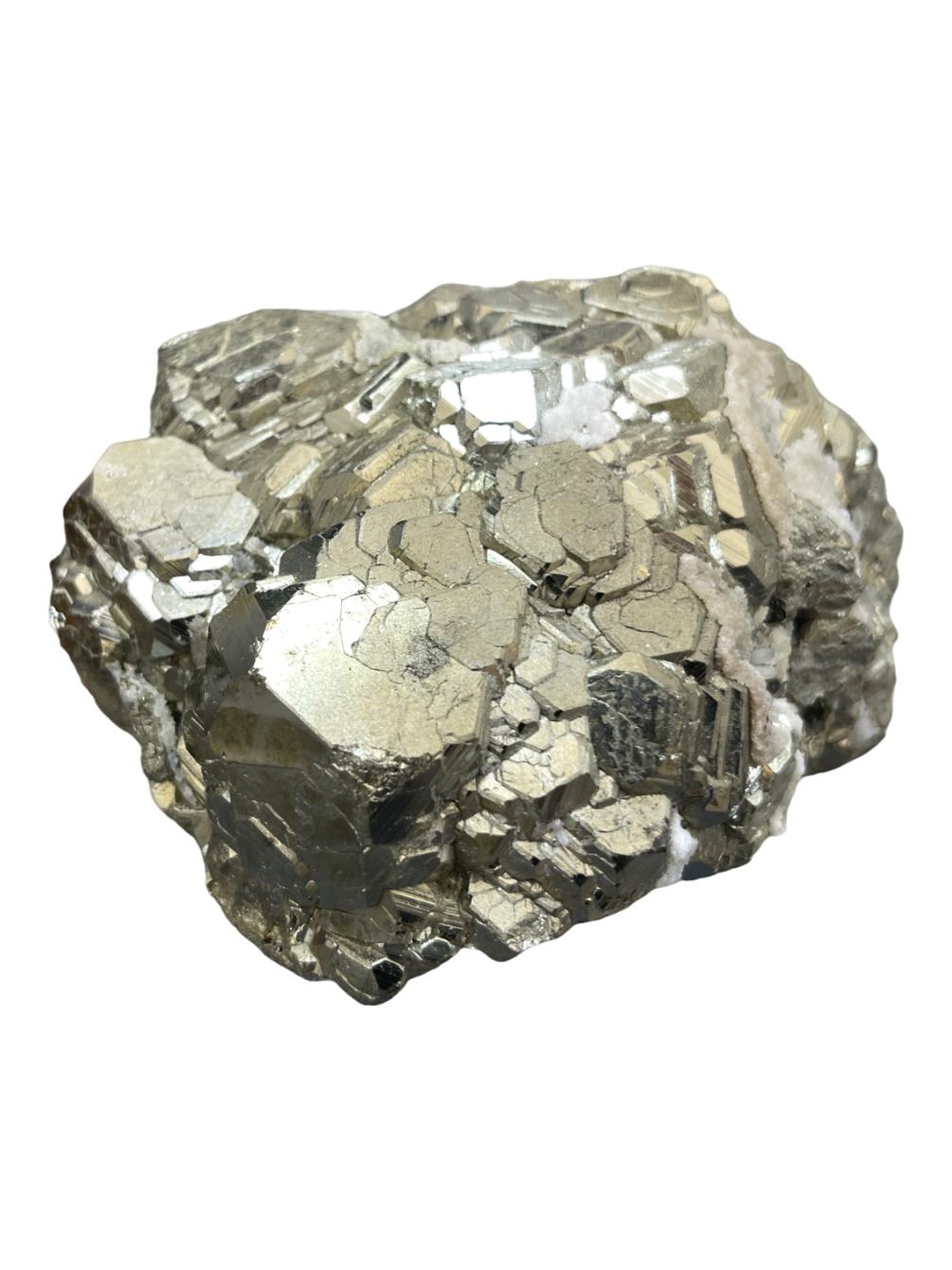 Pyrite Cluster with Quartz, Crystals for Manifestation, Abundance, Protection, Confidence, Pyrite Nugget, Wealth Stone, Grounding Protection