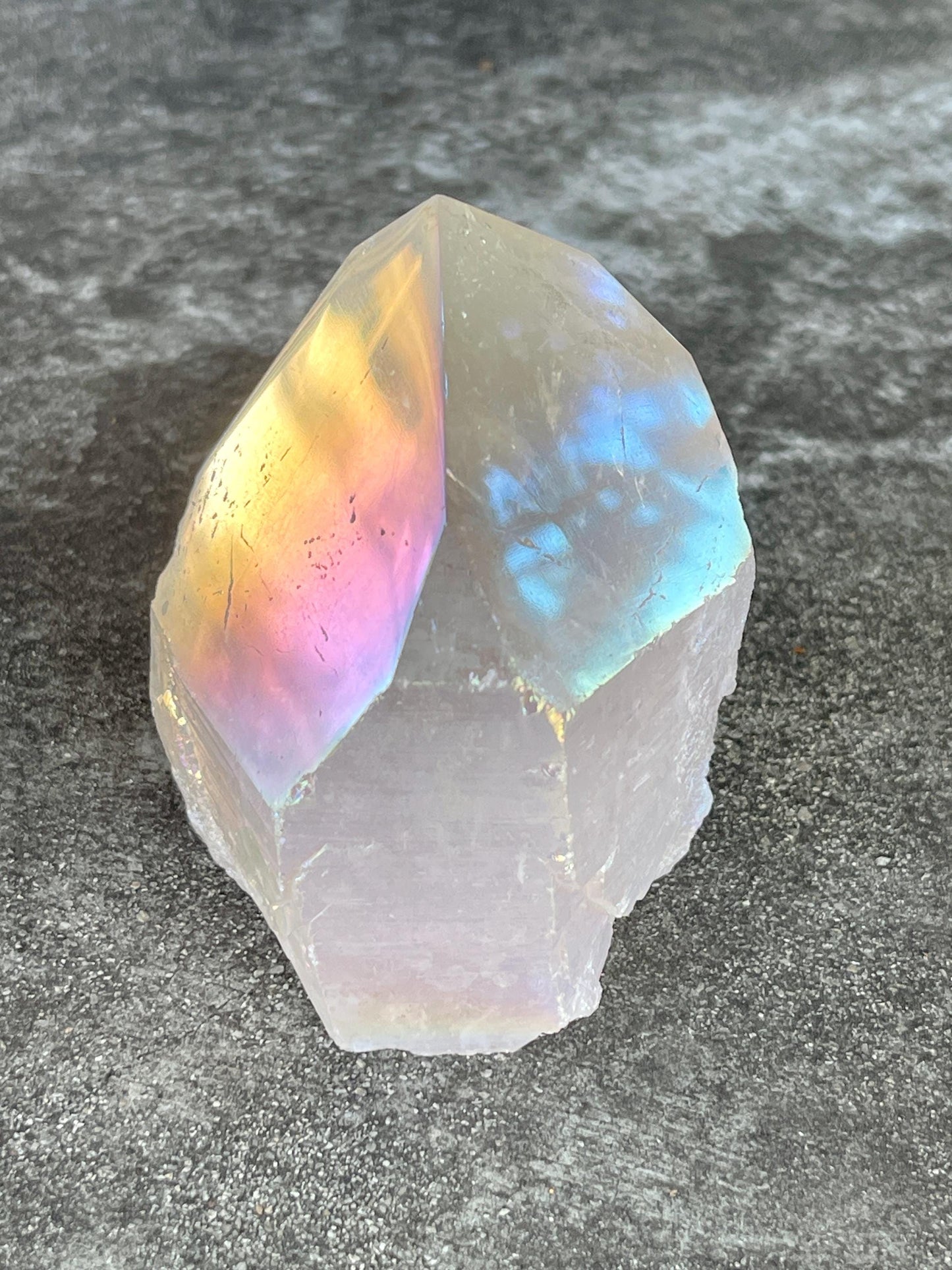 Angel Aura Quartz Point, Aura Crystals, Opal Aura Crystals, Home Decor, Meditation Crystals