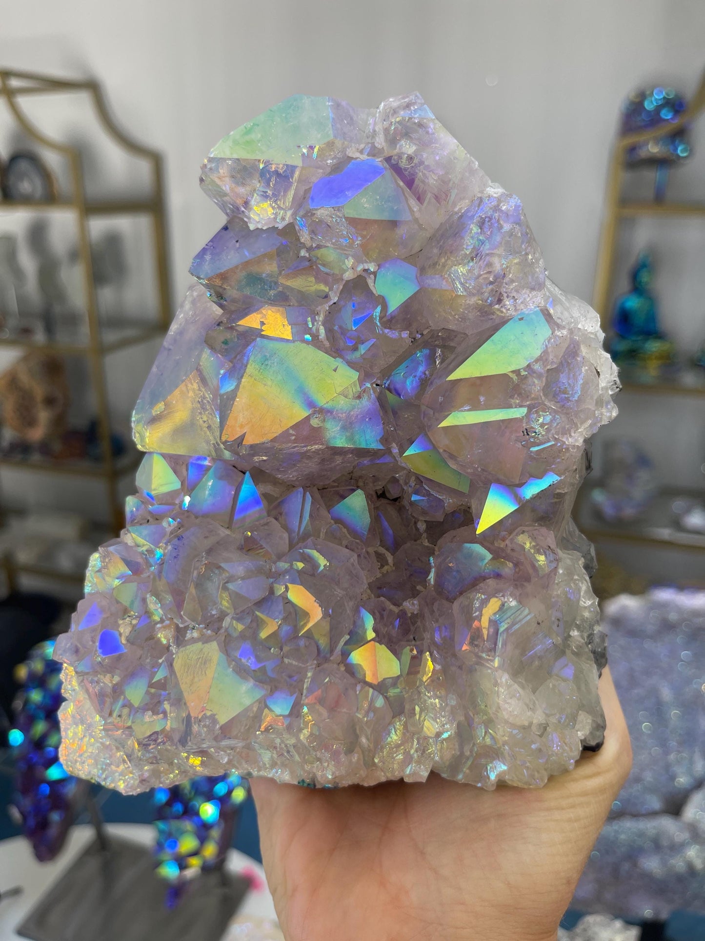 Angel Aura Amethyst Cut base, Amethyst Statement Piece, Aura Crystals, Angel Aura Quartz, Home Decor, Crystal Decor
