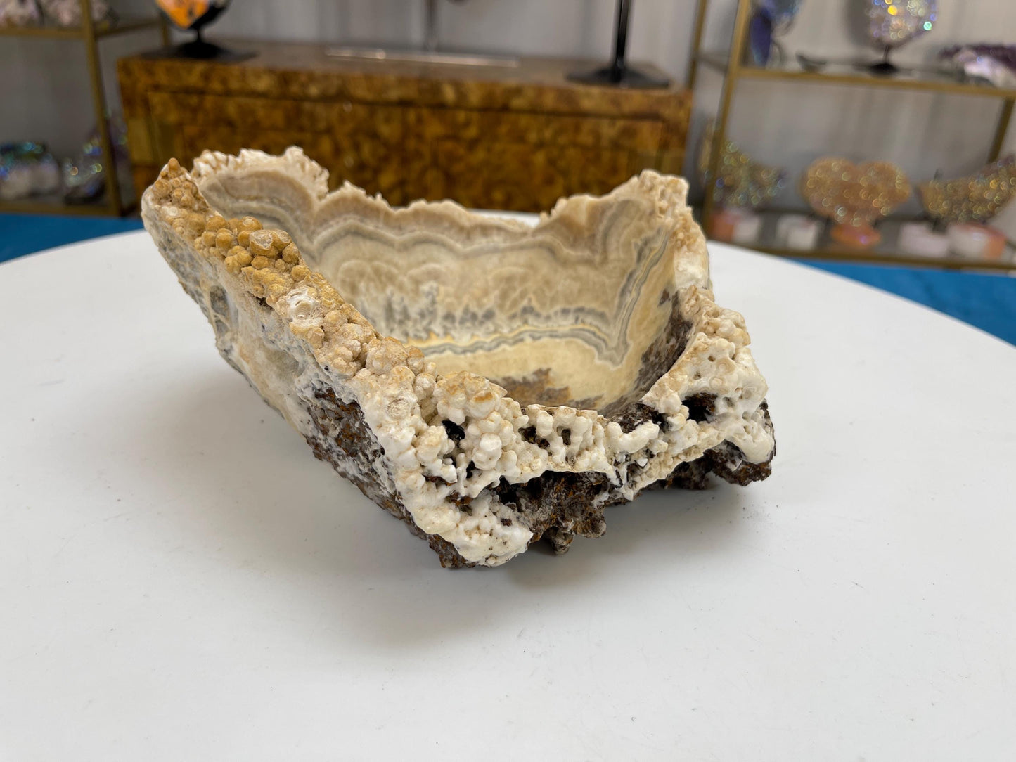 Large Natural Onyx Bowl, Brown Onyx Dish, Large Crystal Dish, Gemstone Decor, Statement Crystal Bowl, Home Accessories, Crystal Home Decor