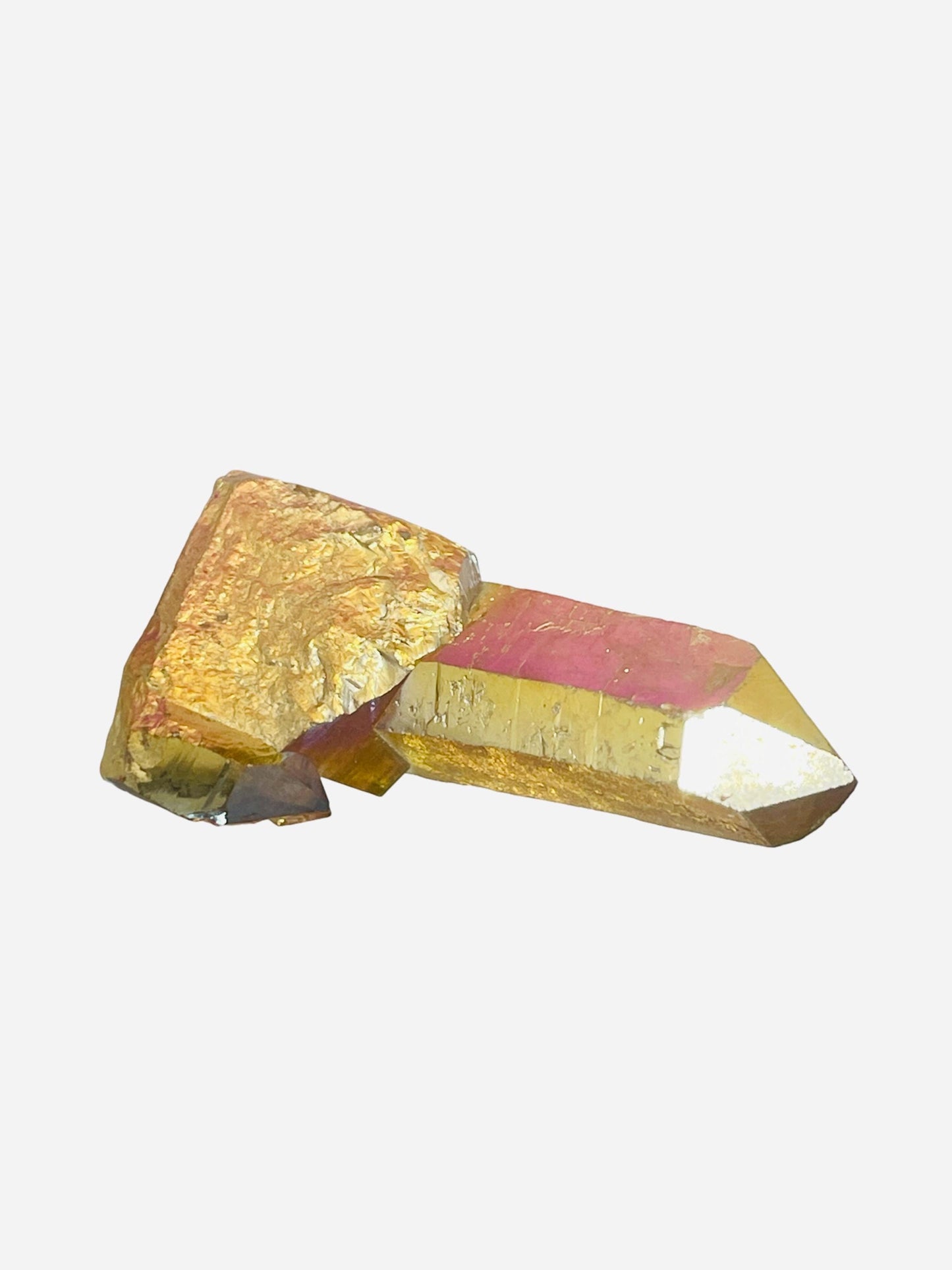 Sunset Aura Quartz Cluster, Aura Crystals, Home Accessories, Home Decor, Sunset Aura Crystals, Uplifting Energy Crystals