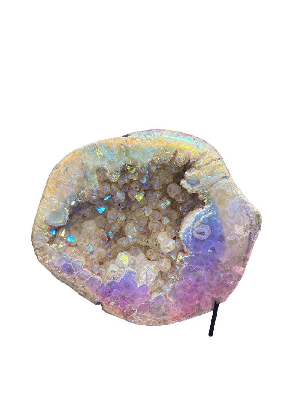 Large Aura Pink Amethyst Geode, Pink Amethyst Statement Piece, Home Accessories, Home Decor, Aura Amethyst Crystals, Crystal Shop