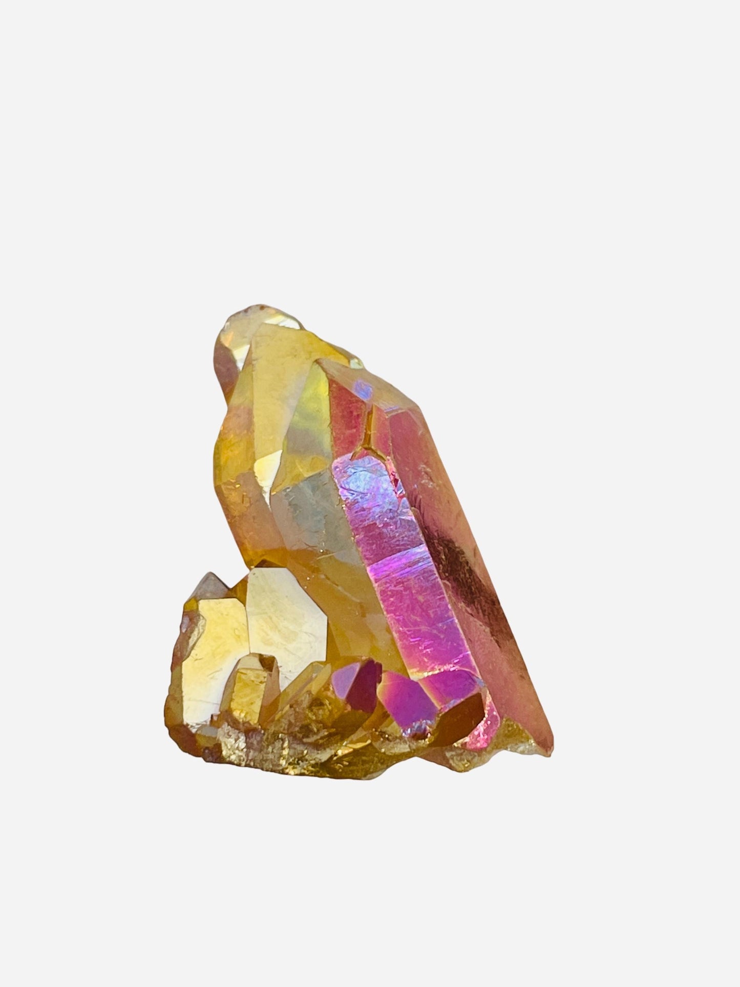 Sunset Aura Quartz Cluster, Sunset Aura Crystals, Home Decor, Reiki Charged Crystals