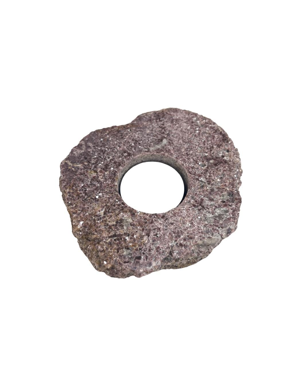 Lepidolite Candle Holder, Lepidoltie Mica, Crystal Tea Light Holder, Unique Home Accessories, Crystal Home Decor, Crystals for Stress Relief