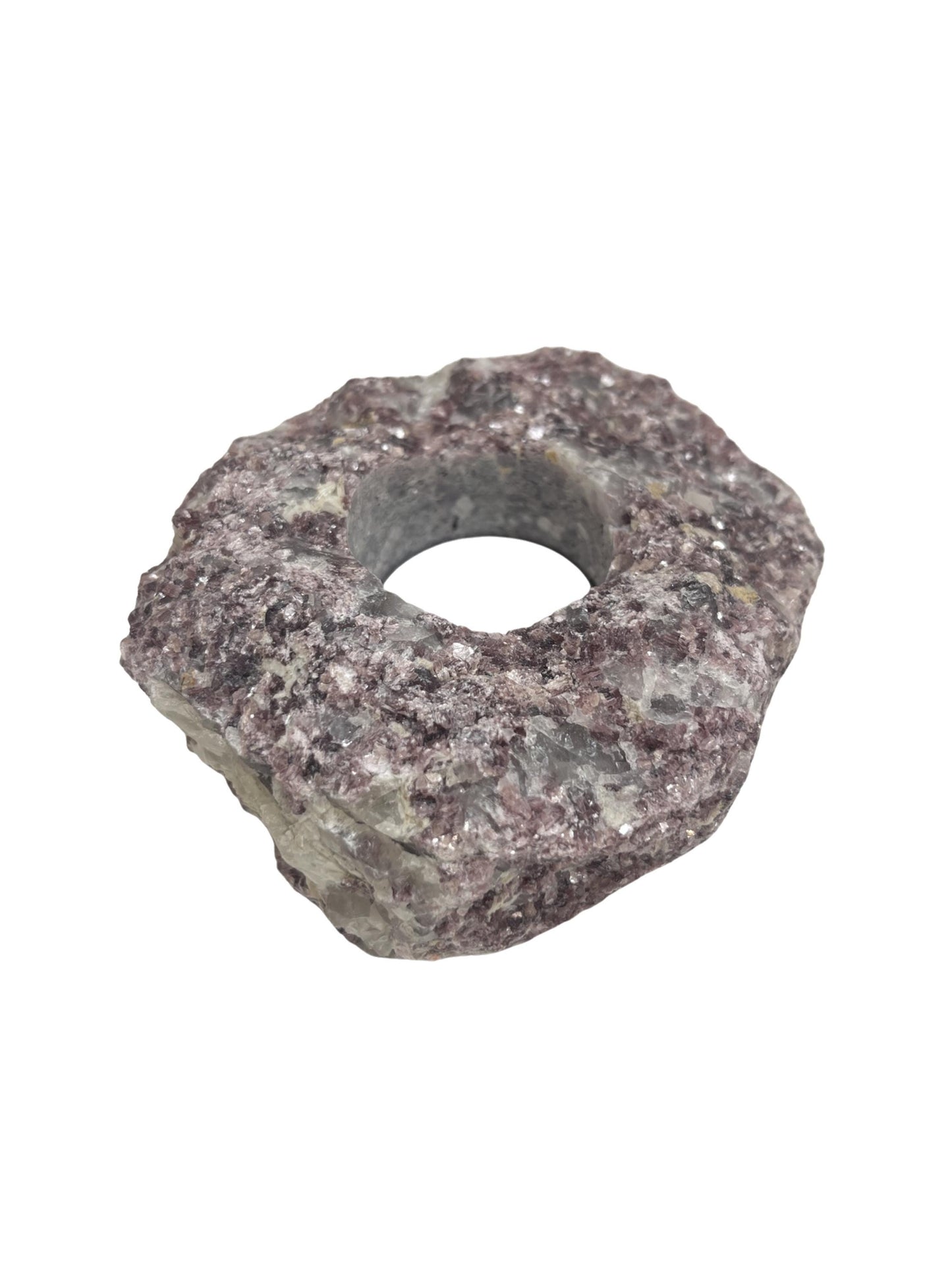 Lepidolite Candle Holder, Lepidoltie Mica, Crystal Tea Light Holder, Home Accessories, Home Decor, Crystals for Stress Relief