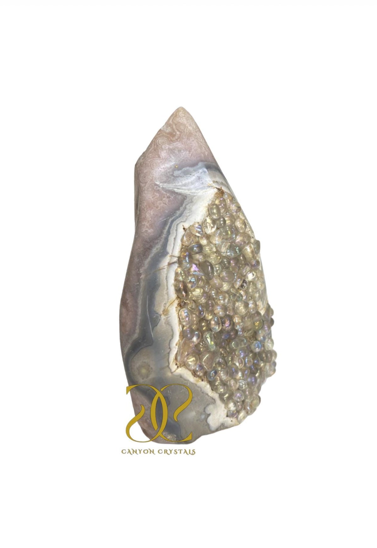 One of a Kind Angel Aura Pink Amethyst Crystal Art: High-Vibration Home Decor